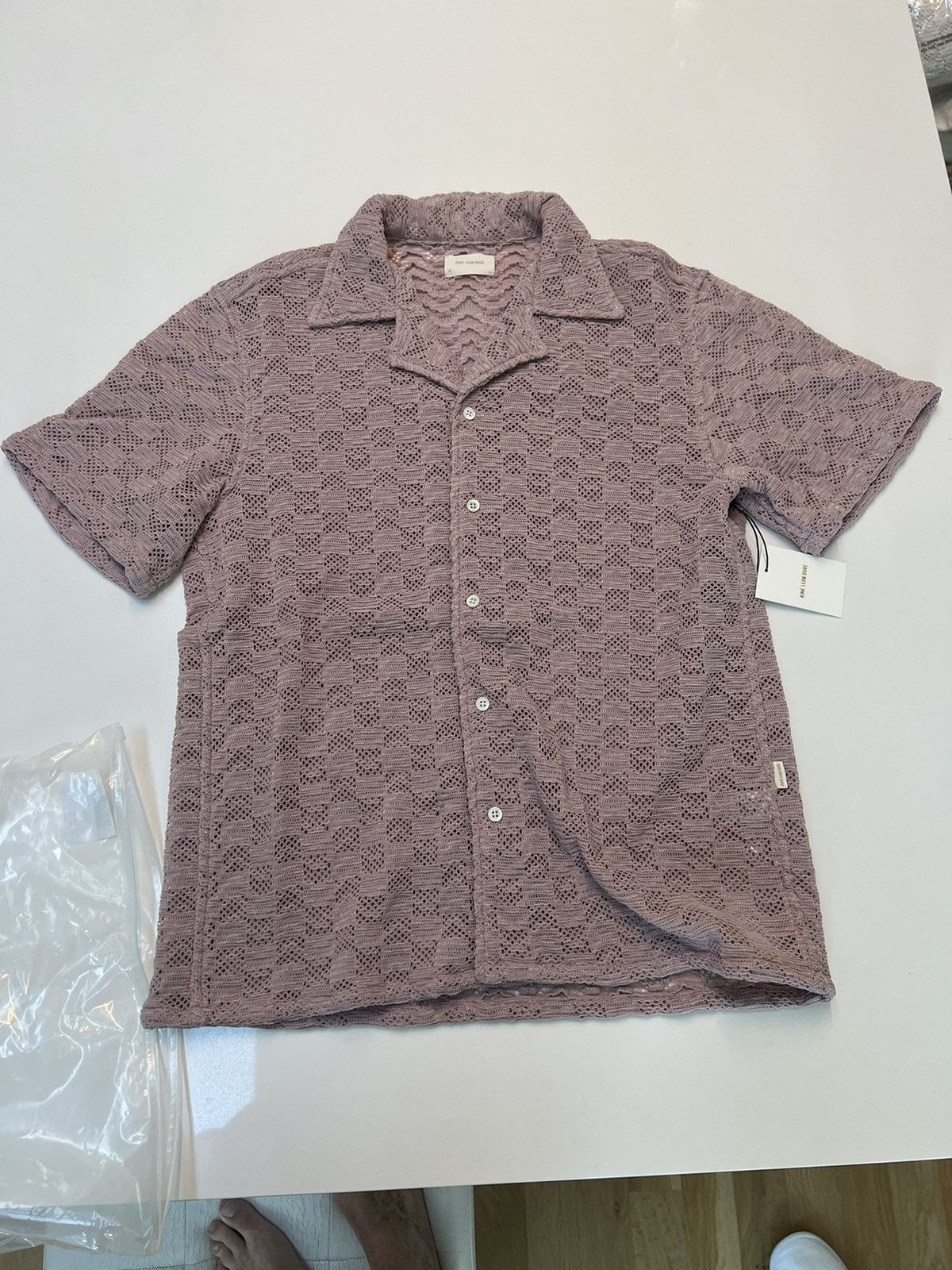 image of Ald Aime Leon Dore Pink Rico Shirt, Men's (Size Medium)