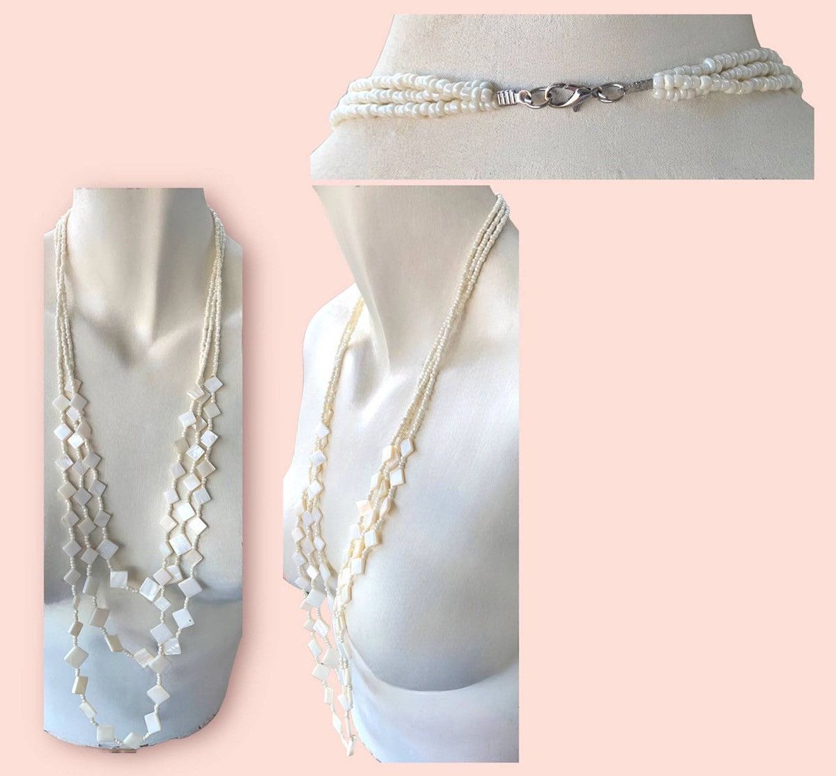 Vintage Vintage Beaded Necklaces Long Mixed Designer Jewelry Lot Size ONE SIZE - 4 Thumbnail