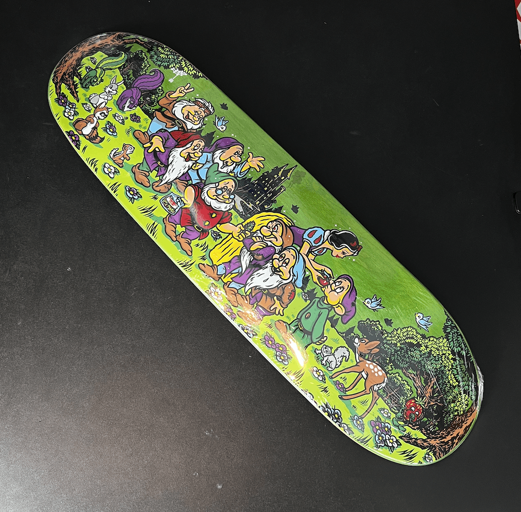 image of Strangelove Skateboards Strangelove Apple Princess 9.0 Skateboard Deck Todd Bratrud in Green, Men's
