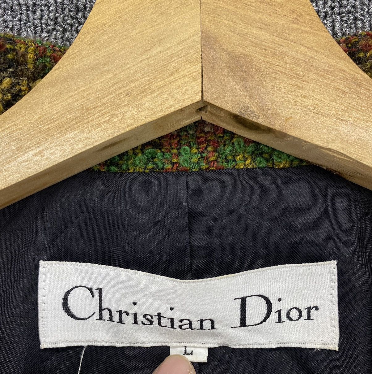 Christian Dior Monsieur Vintage Christian Dior Knitted Tweed Jacket Size L / US 10 / IT 46 - 7 Thumbnail