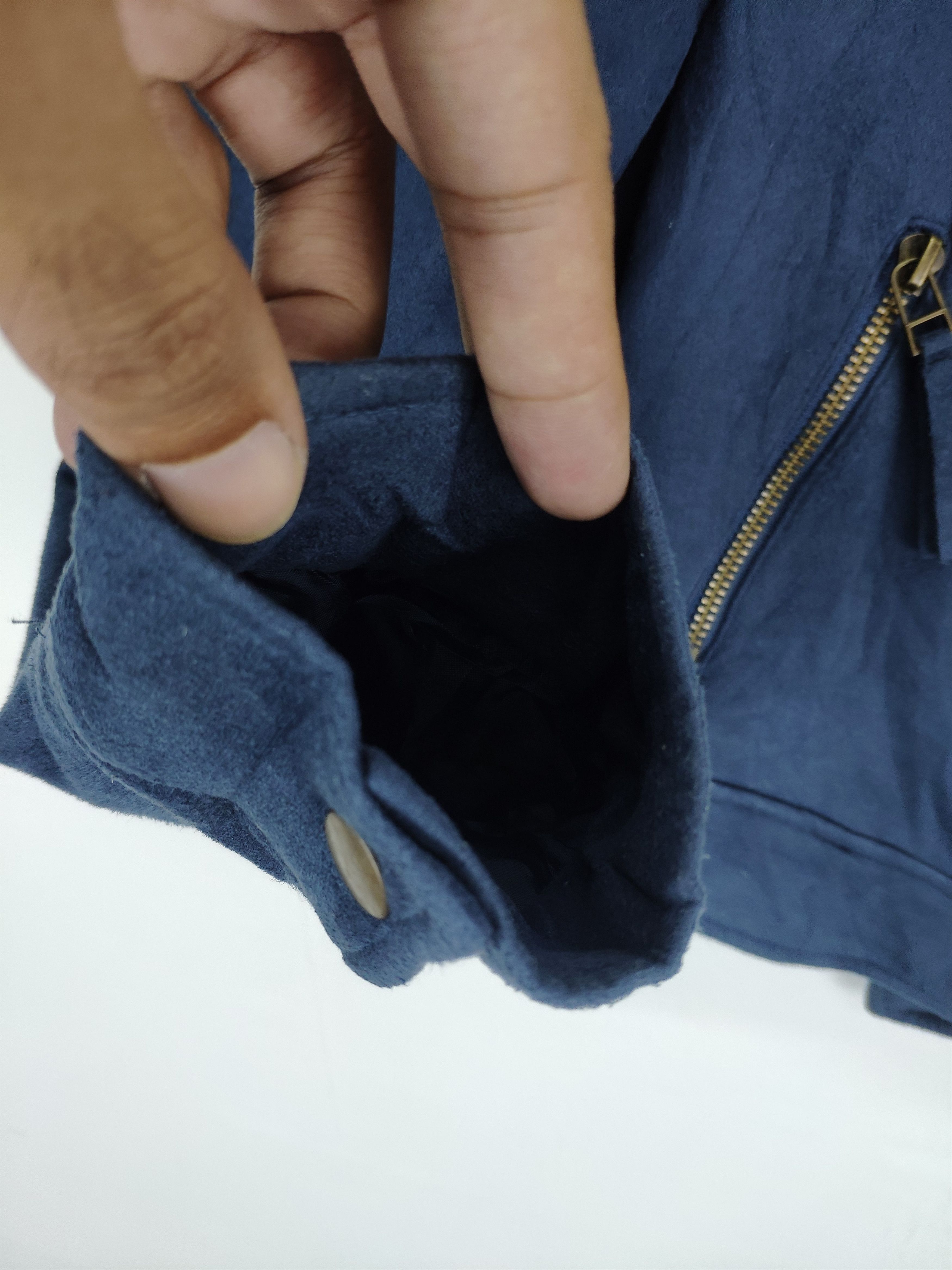 If Six Was Nine × Japanese Brand × Le Grande Bleu (L.G.B.) Vintage 90s Moleskine Double Collar Jacket by REDYAZEL Size XS / US 0-2 / IT 36-38 - 7 Thumbnail