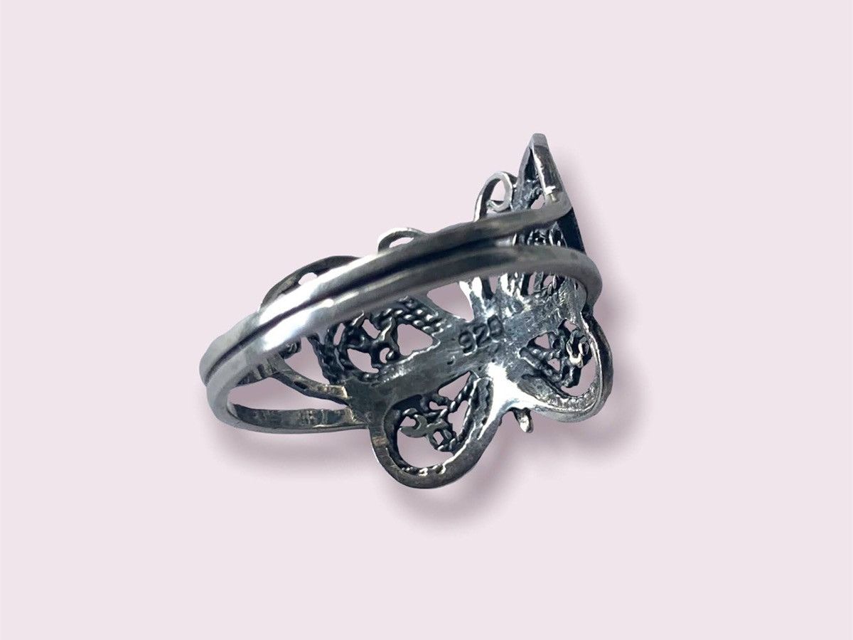 Vintage Big Silver Butterfly Ring Vintage 925 + Gift Box Size ONE SIZE - 7 Thumbnail