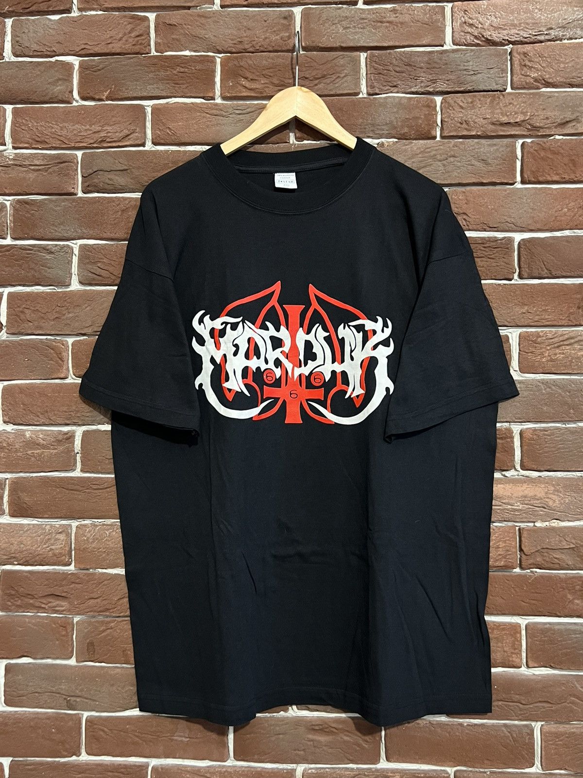 Band Tees Rare 90s Marduk LOgo Vintage Black Metal Band Tour Tshirt Size US XL / EU 56 / 4 - 1 Thumbnail
