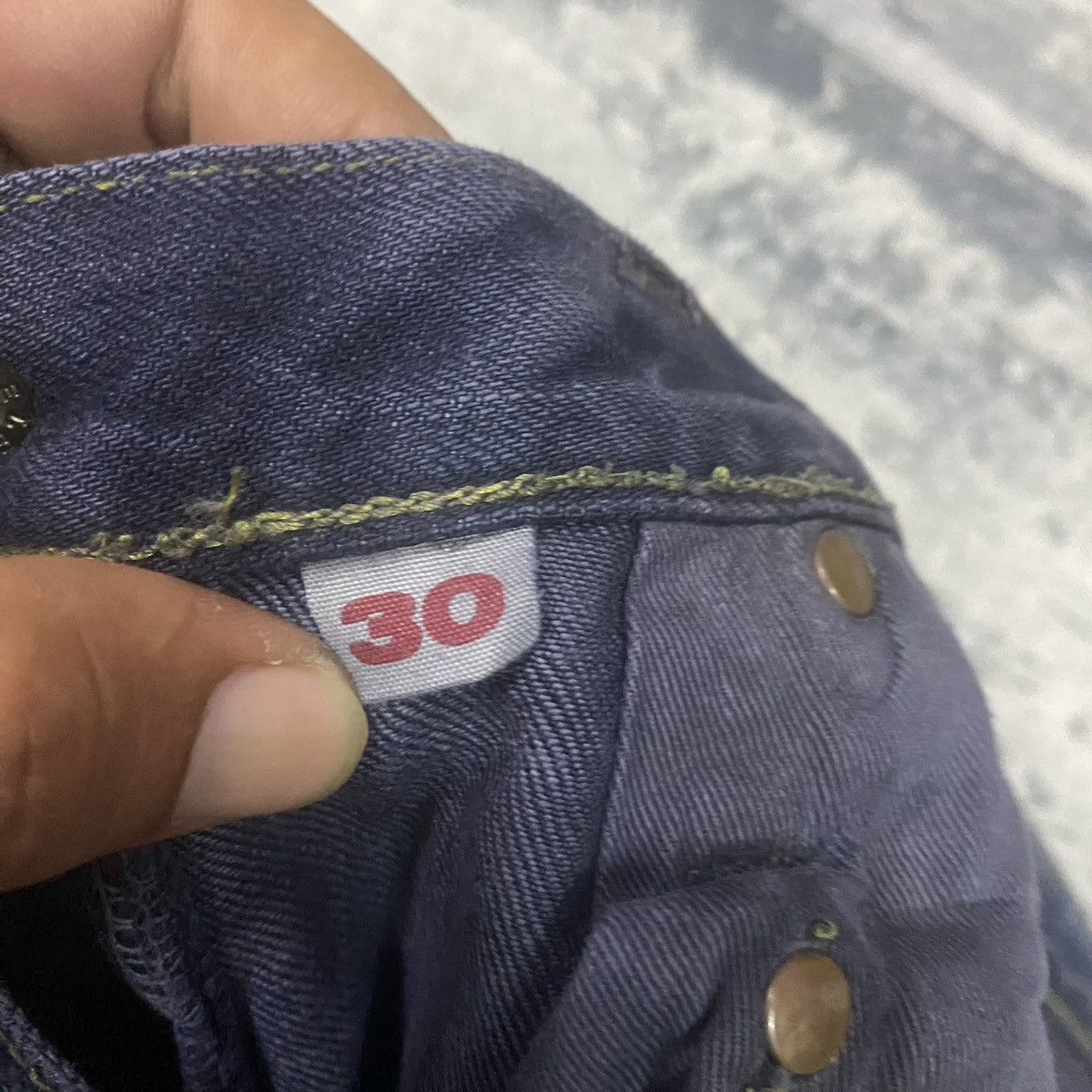 Blue Blue Japan × Japanese Brand × Vintage Vintage Blue Blue Japan Faded Denim Jeans Size US 32 / EU 48 - 9 Thumbnail