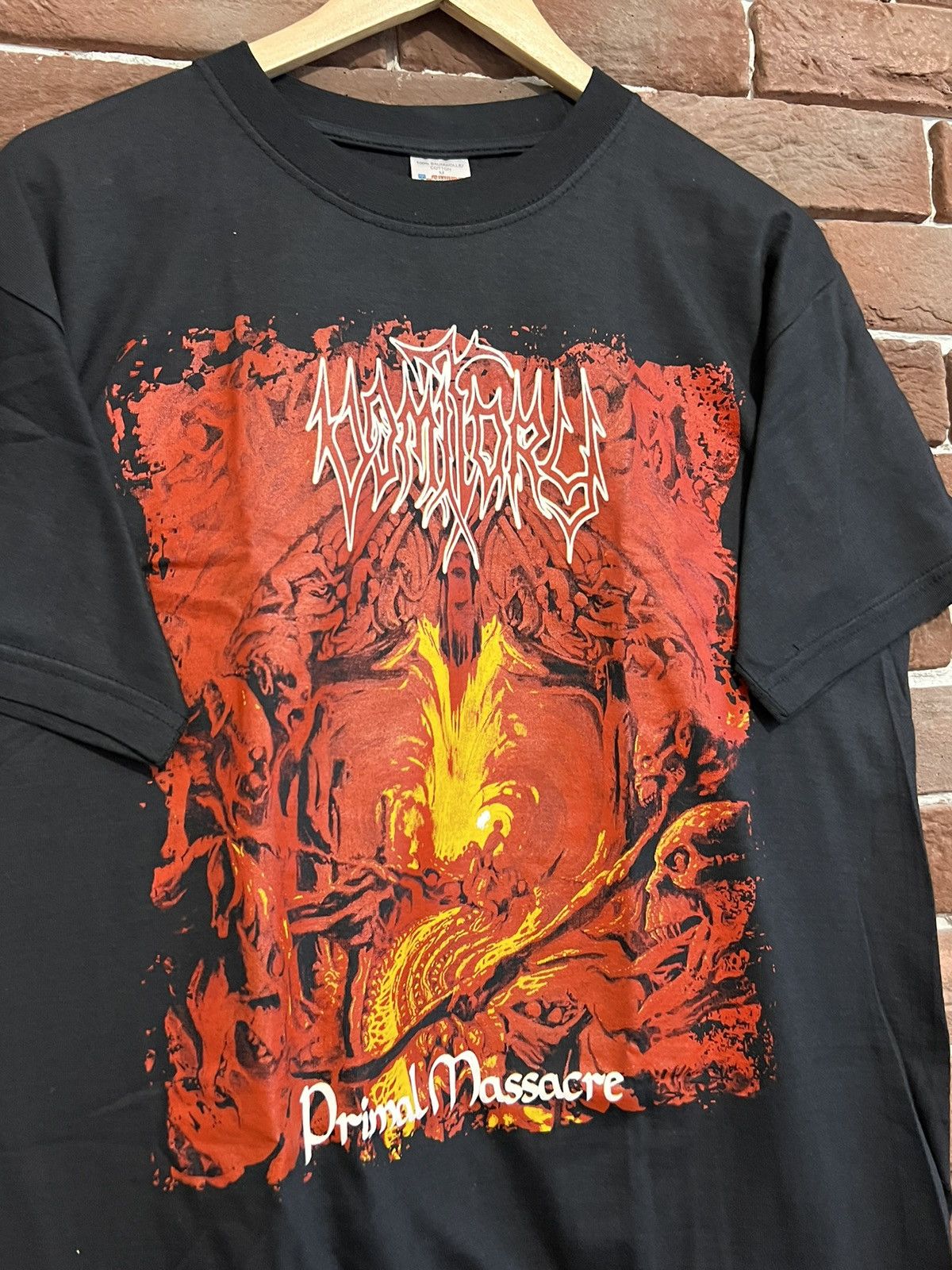 Band Tees Rare 00s Vomitory "Primal Massacre" Death Metal Band T-shirt Size US M / EU 48-50 / 2 - 3 Thumbnail