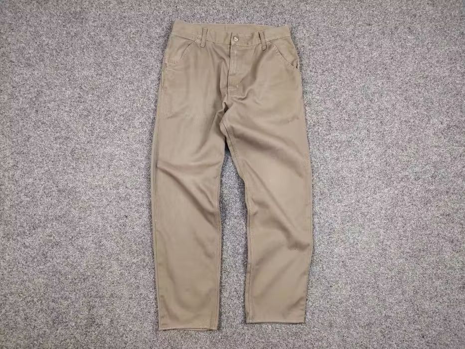 Carhartt Vintage 90' Carhartt Simple Beige Distressed Trouser Pants Size US 30 / EU 46 - 6 Thumbnail