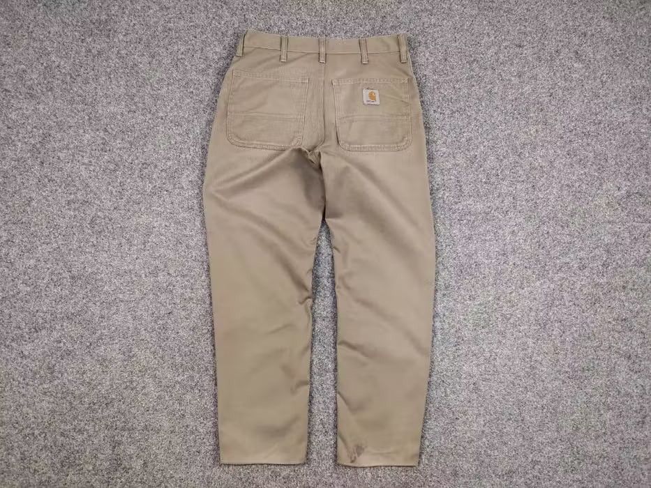 Carhartt Vintage 90' Carhartt Simple Beige Distressed Trouser Pants Size US 30 / EU 46 - 7 Thumbnail