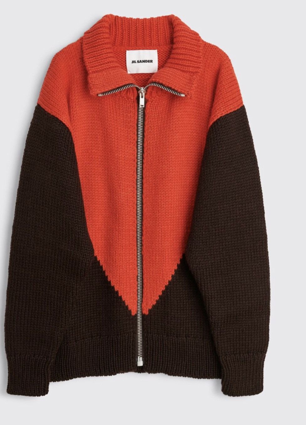 Pre-owned Jil Sander Grail  Mohair Wool Zip Knit In Multicolor