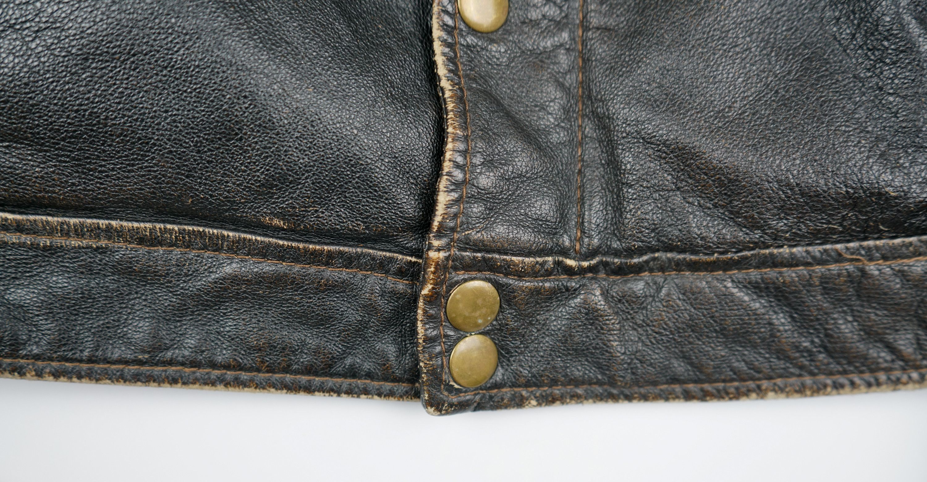 Alpha Industries × Vintage 90s Alpha Industries Leather Jacket Size US M / EU 48-50 / 2 - 7 Thumbnail