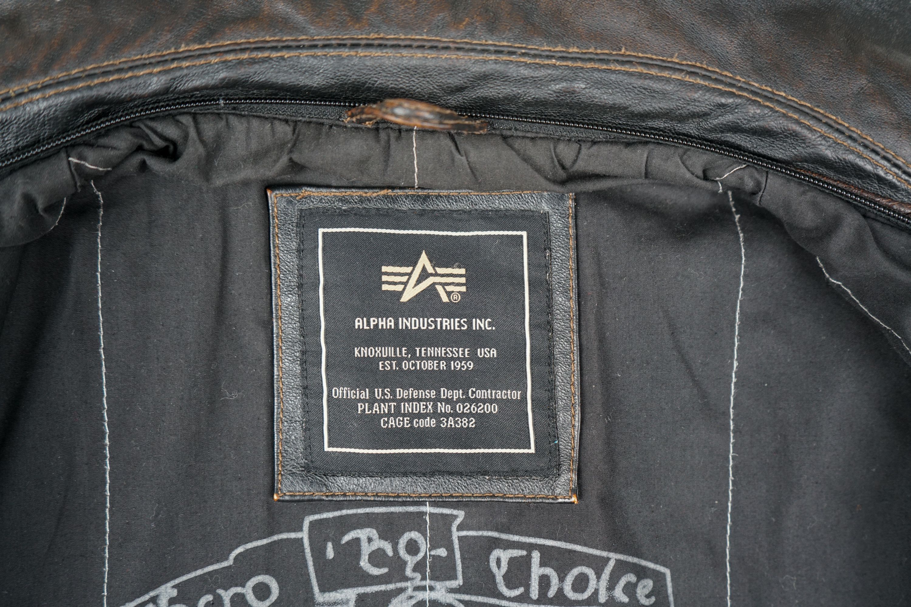 Alpha Industries × Vintage 90s Alpha Industries Leather Jacket Size US M / EU 48-50 / 2 - 9 Thumbnail