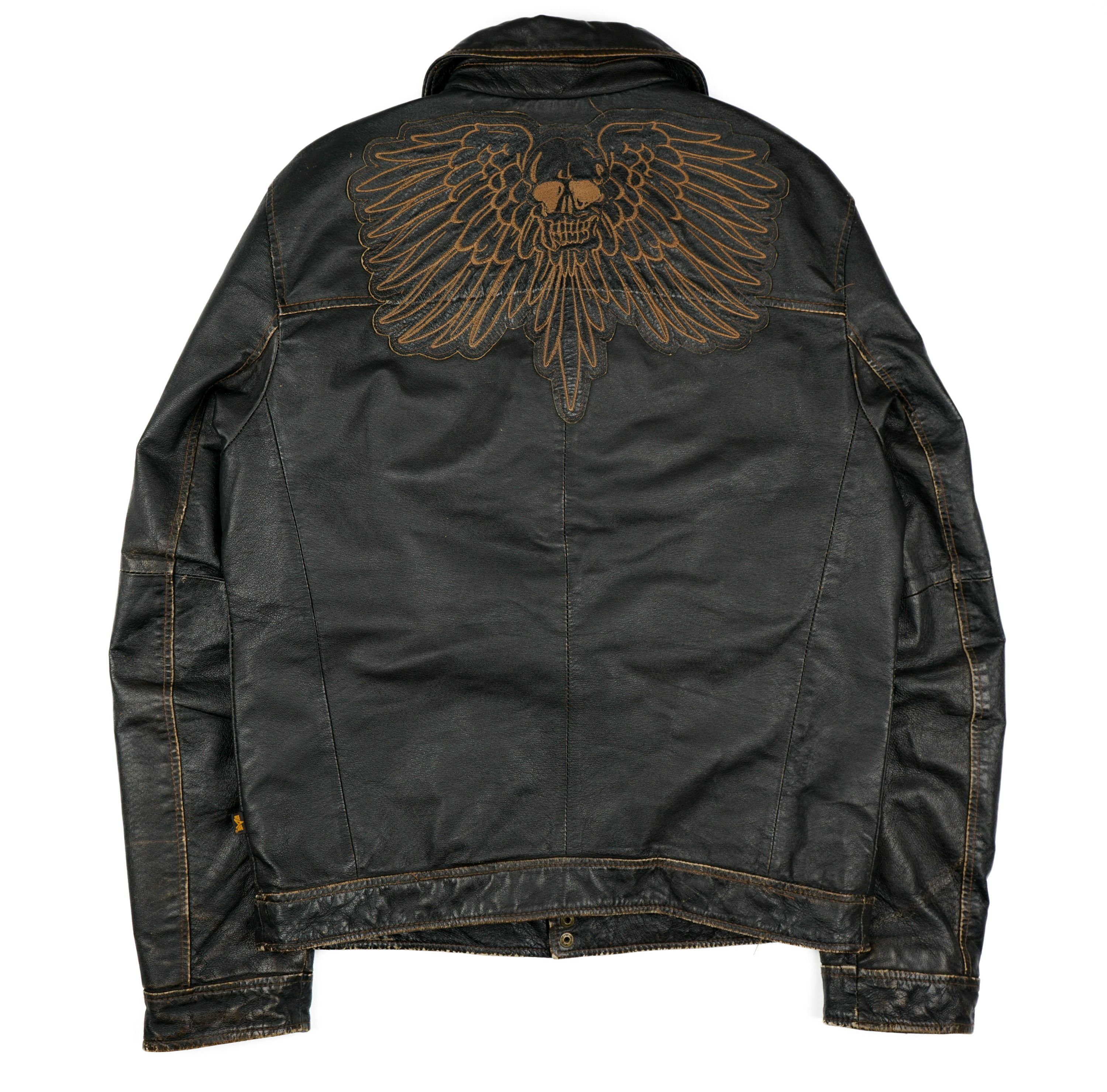 Alpha Industries × Vintage 90s Alpha Industries Leather Jacket Size US M / EU 48-50 / 2 - 16 Thumbnail