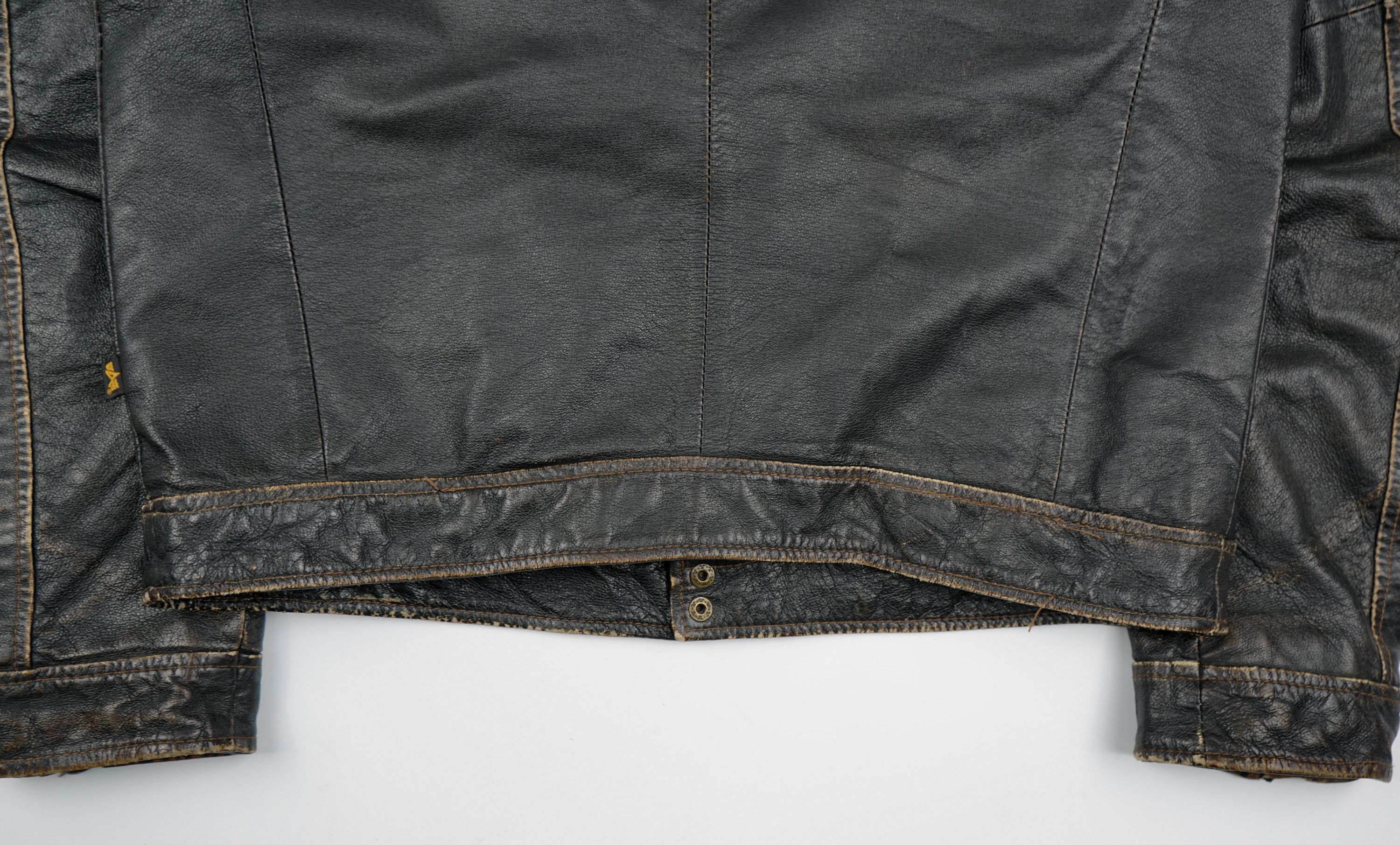 Alpha Industries × Vintage 90s Alpha Industries Leather Jacket Size US M / EU 48-50 / 2 - 20 Thumbnail