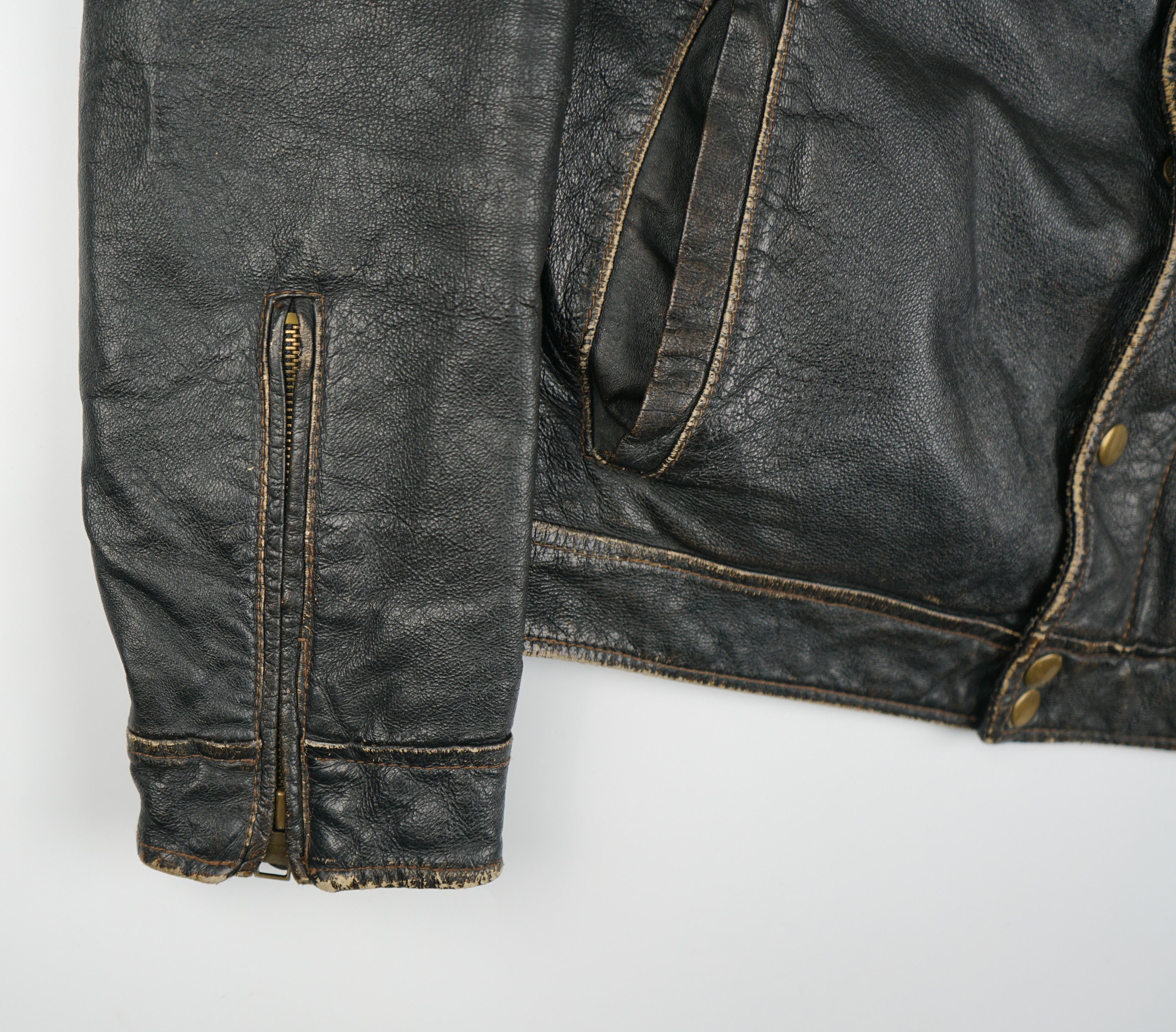 Alpha Industries × Vintage 90s Alpha Industries Leather Jacket Size US M / EU 48-50 / 2 - 3 Thumbnail