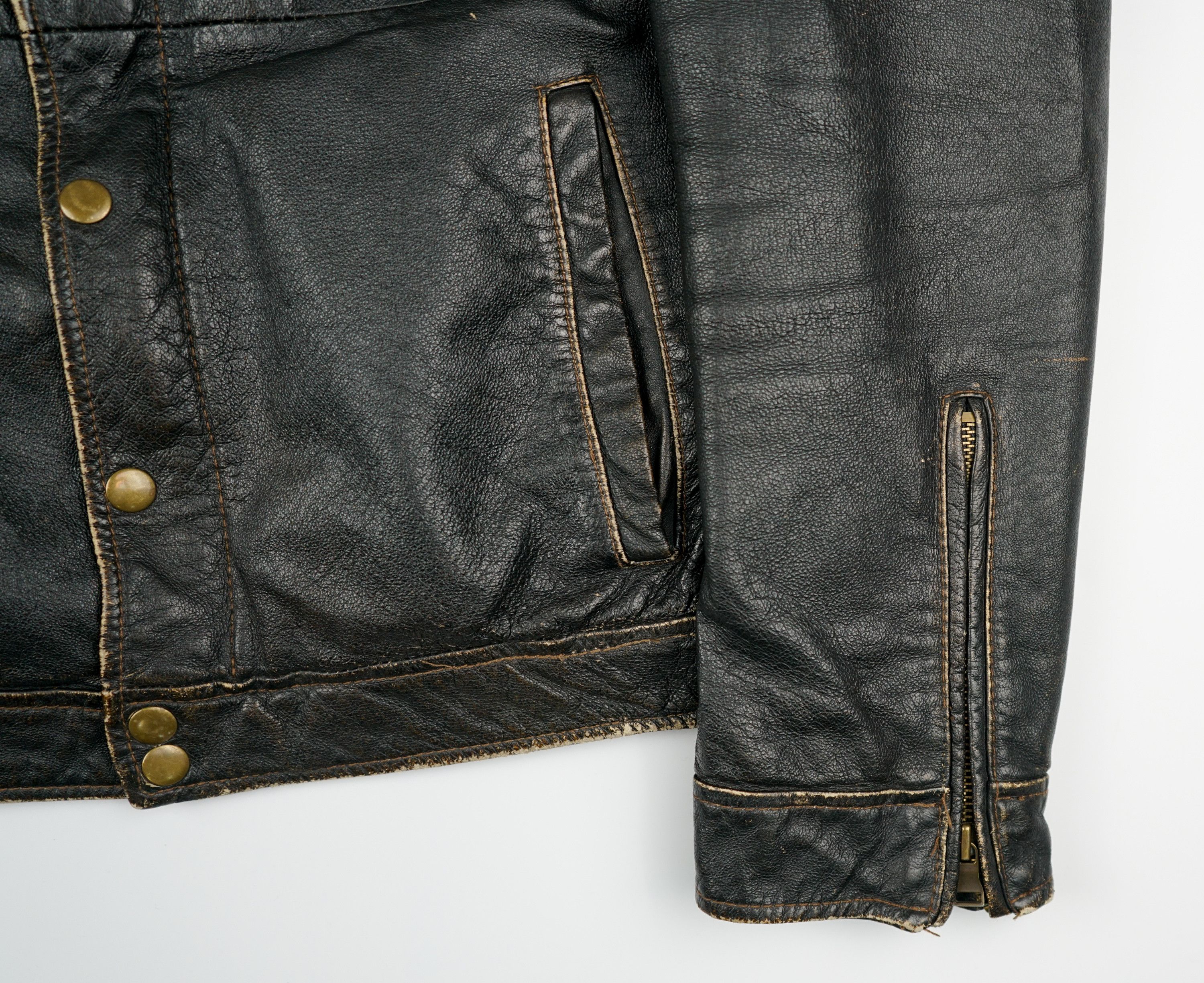 Alpha Industries × Vintage 90s Alpha Industries Leather Jacket Size US M / EU 48-50 / 2 - 4 Thumbnail