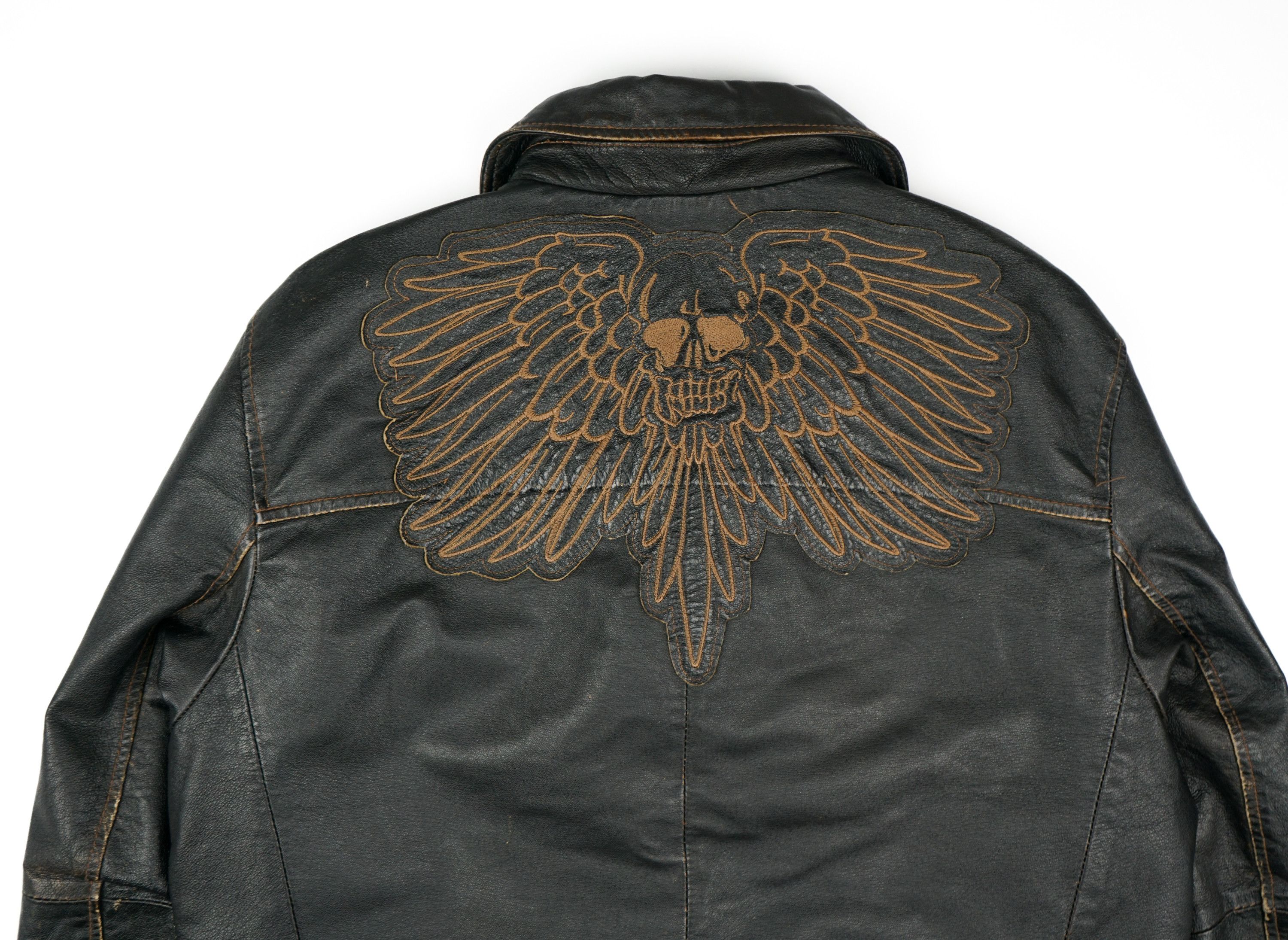 Alpha Industries × Vintage 90s Alpha Industries Leather Jacket Size US M / EU 48-50 / 2 - 17 Thumbnail