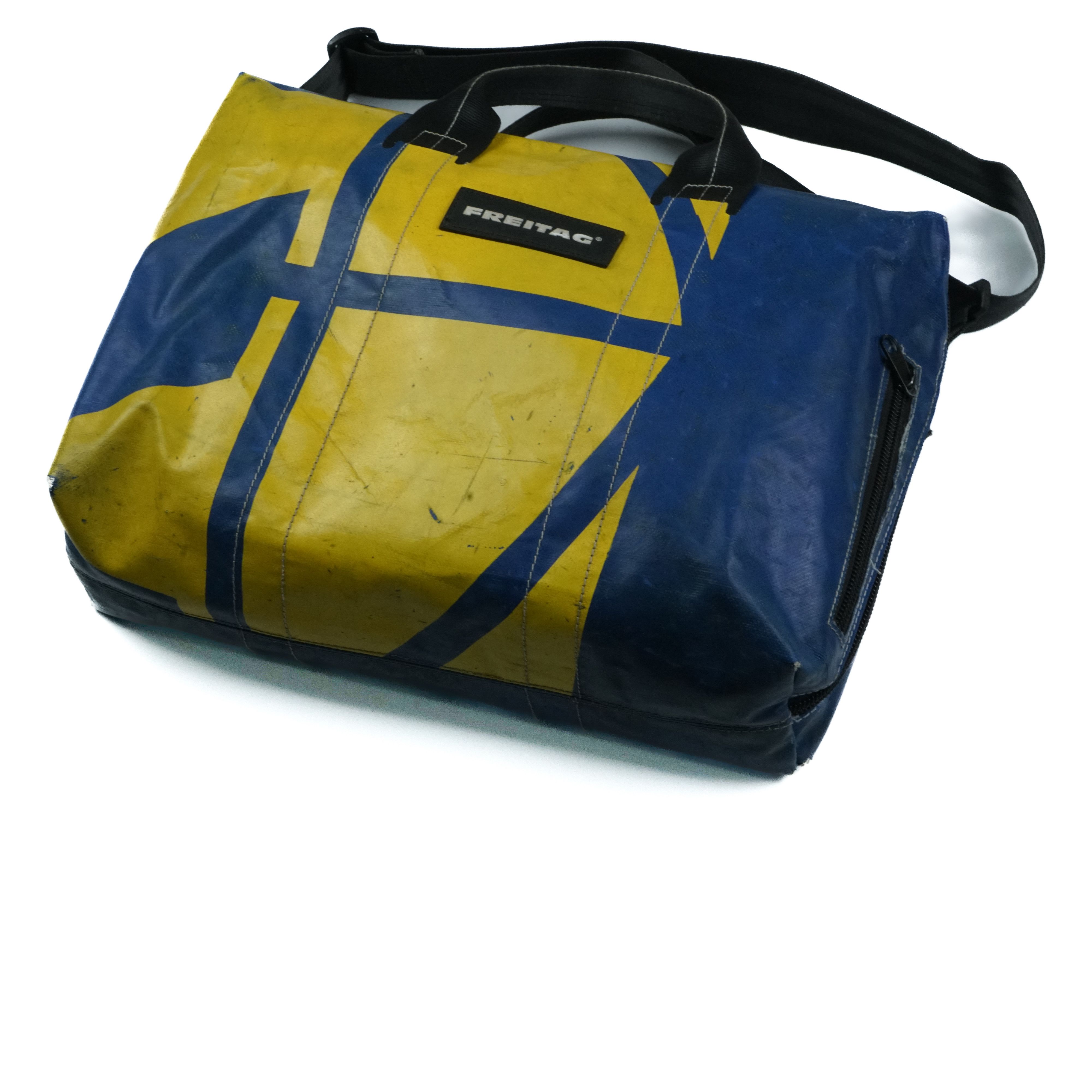 Freitag × Vintage Freitag Roy Laptop Crossbody Bag Yellow Blue Size ONE SIZE - 3 Thumbnail