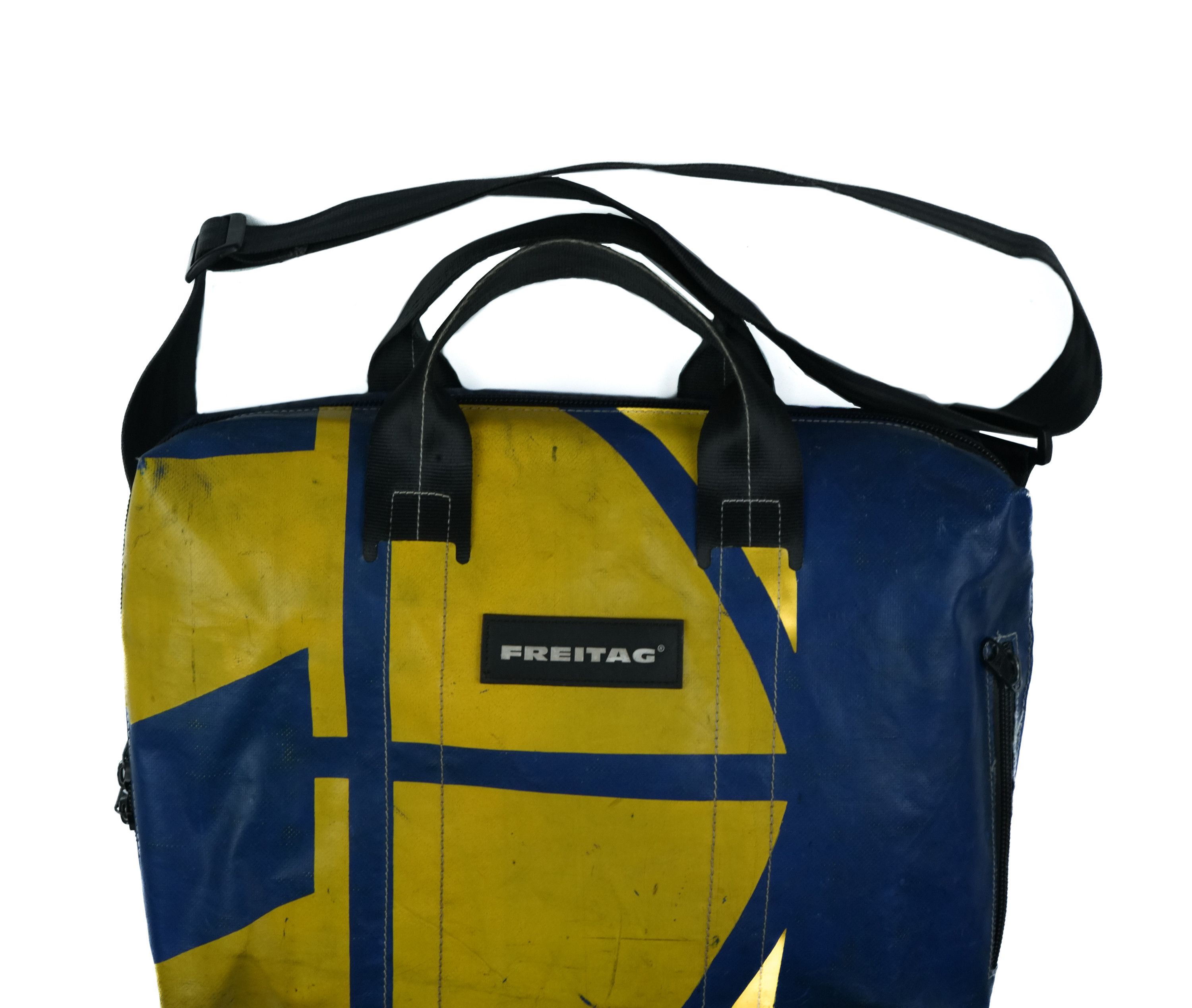 Freitag × Vintage Freitag Roy Laptop Crossbody Bag Yellow Blue Size ONE SIZE - 4 Thumbnail