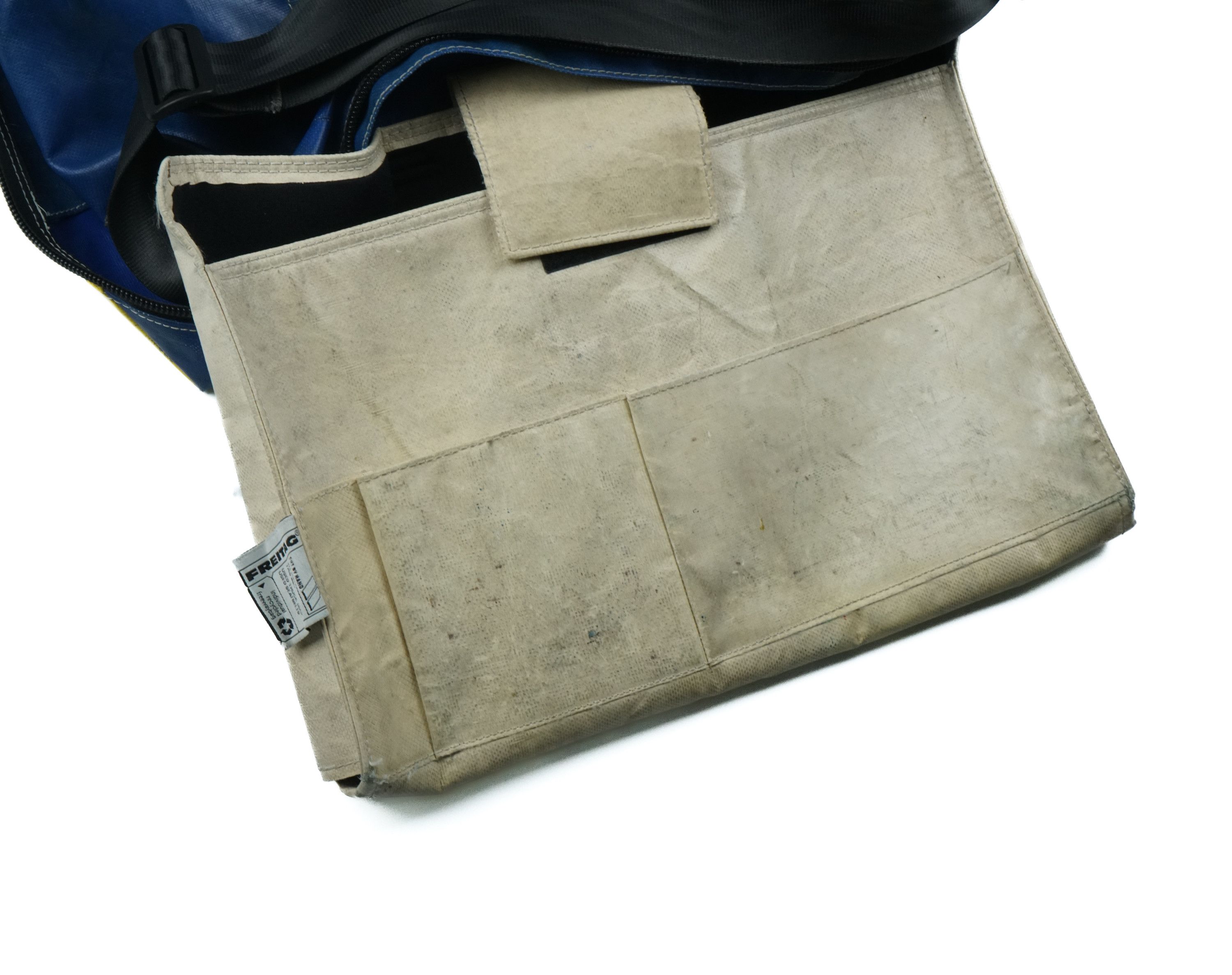 Freitag × Vintage Freitag Roy Laptop Crossbody Bag Yellow Blue Size ONE SIZE - 8 Thumbnail
