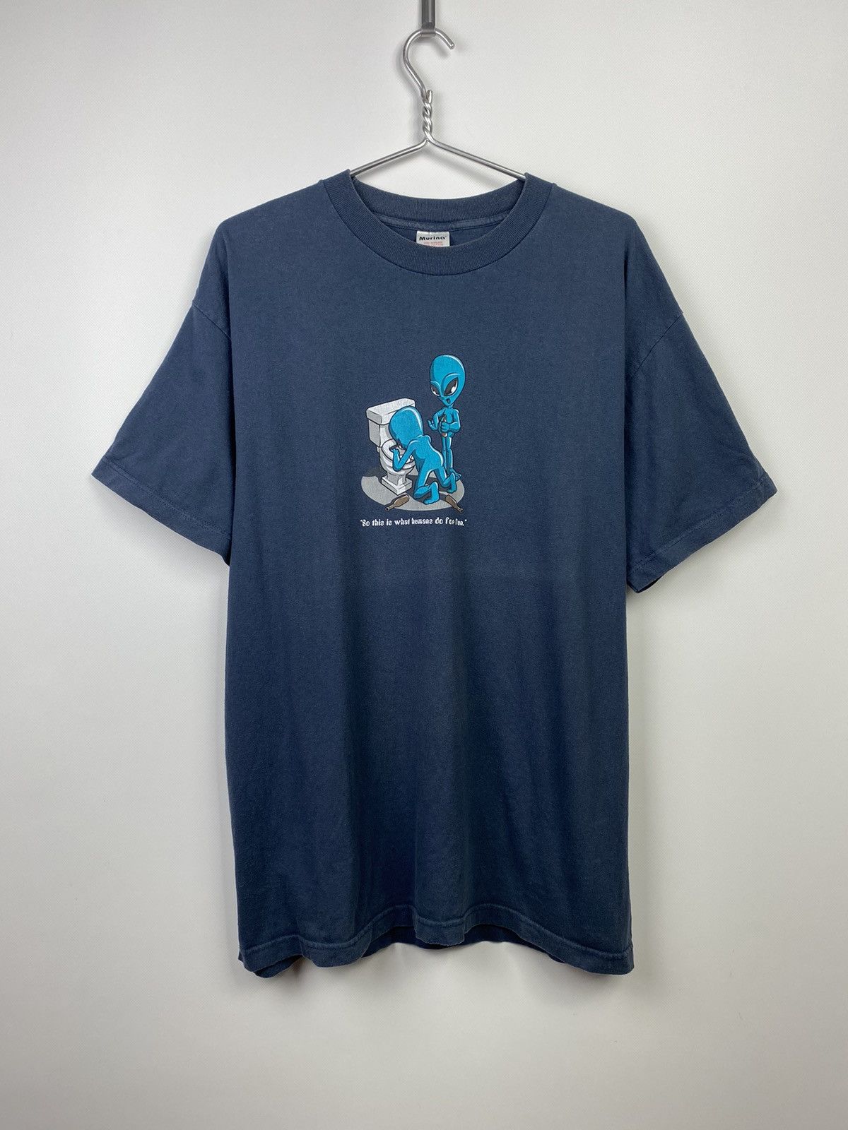 Vintage Y2K Marina ALIEN Humor Tshirt