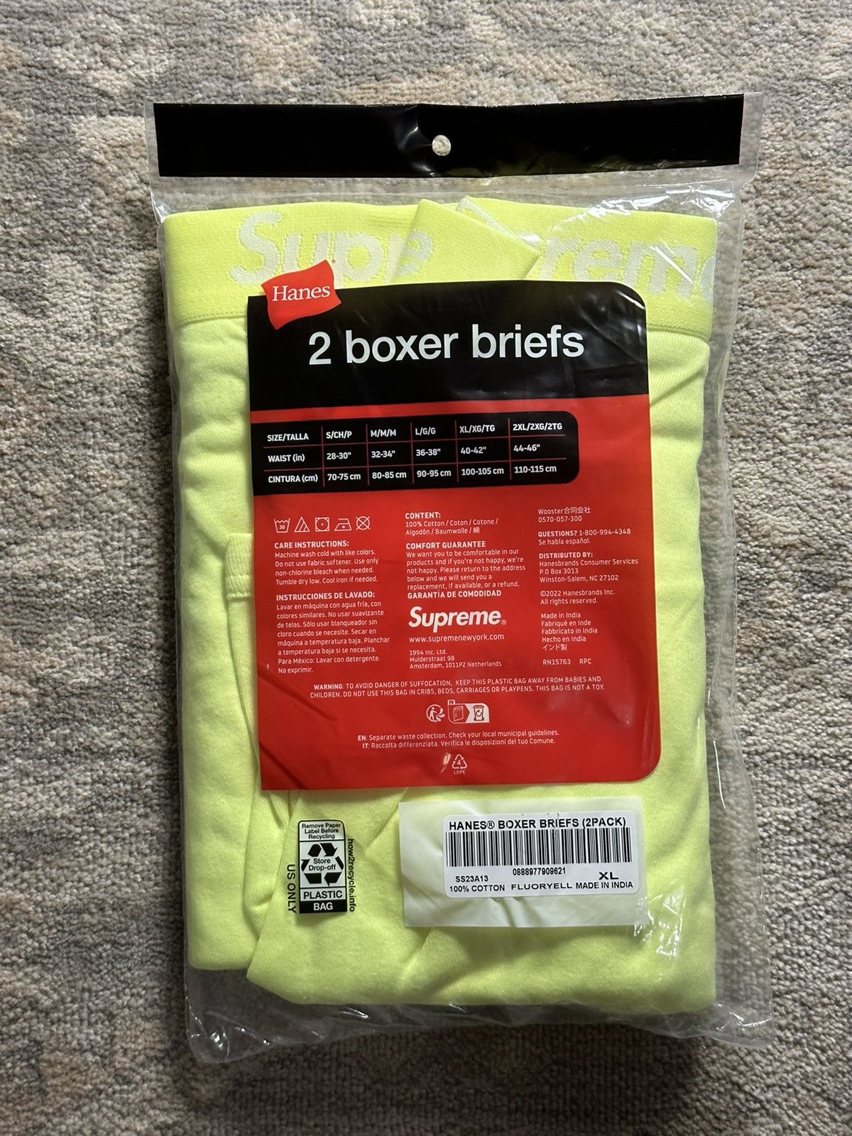 Supreme Supreme Hanes Boxers 2-Pack - XL Size ONE SIZE - 2 Thumbnail