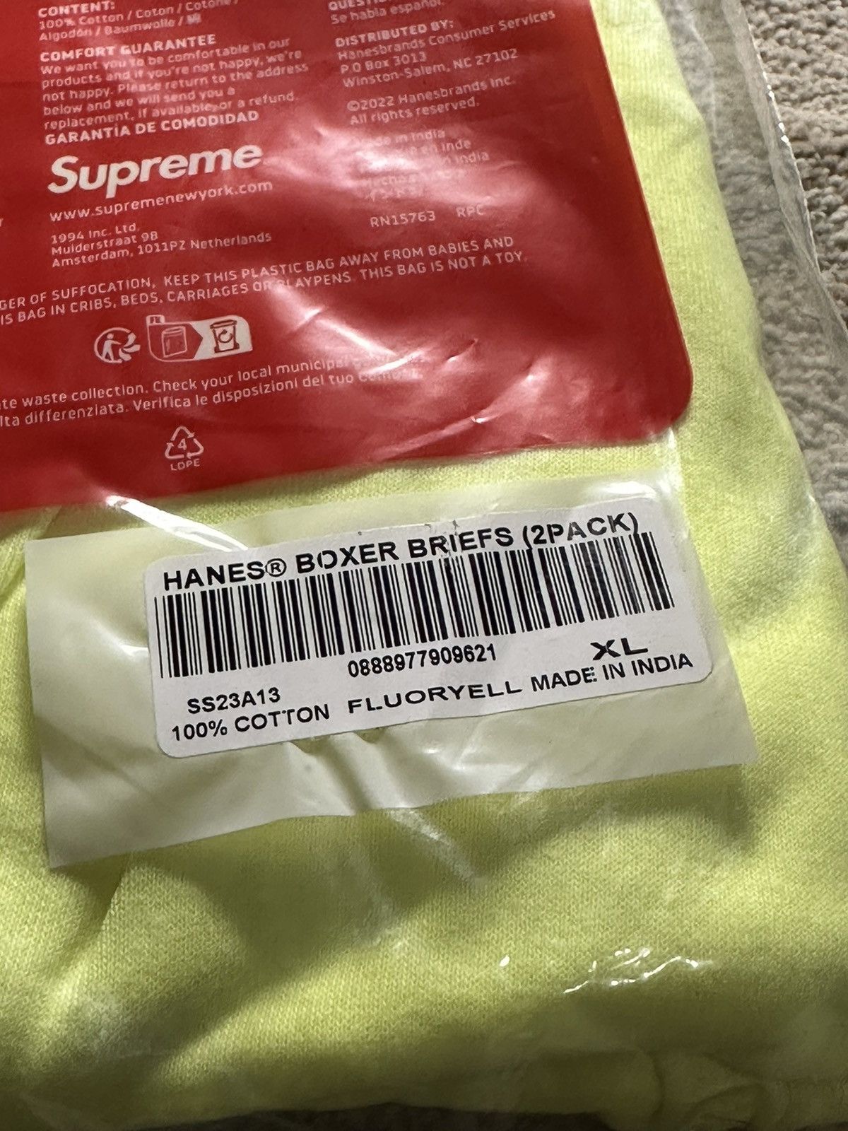 Supreme Supreme Hanes Boxers 2-Pack - XL Size ONE SIZE - 3 Thumbnail