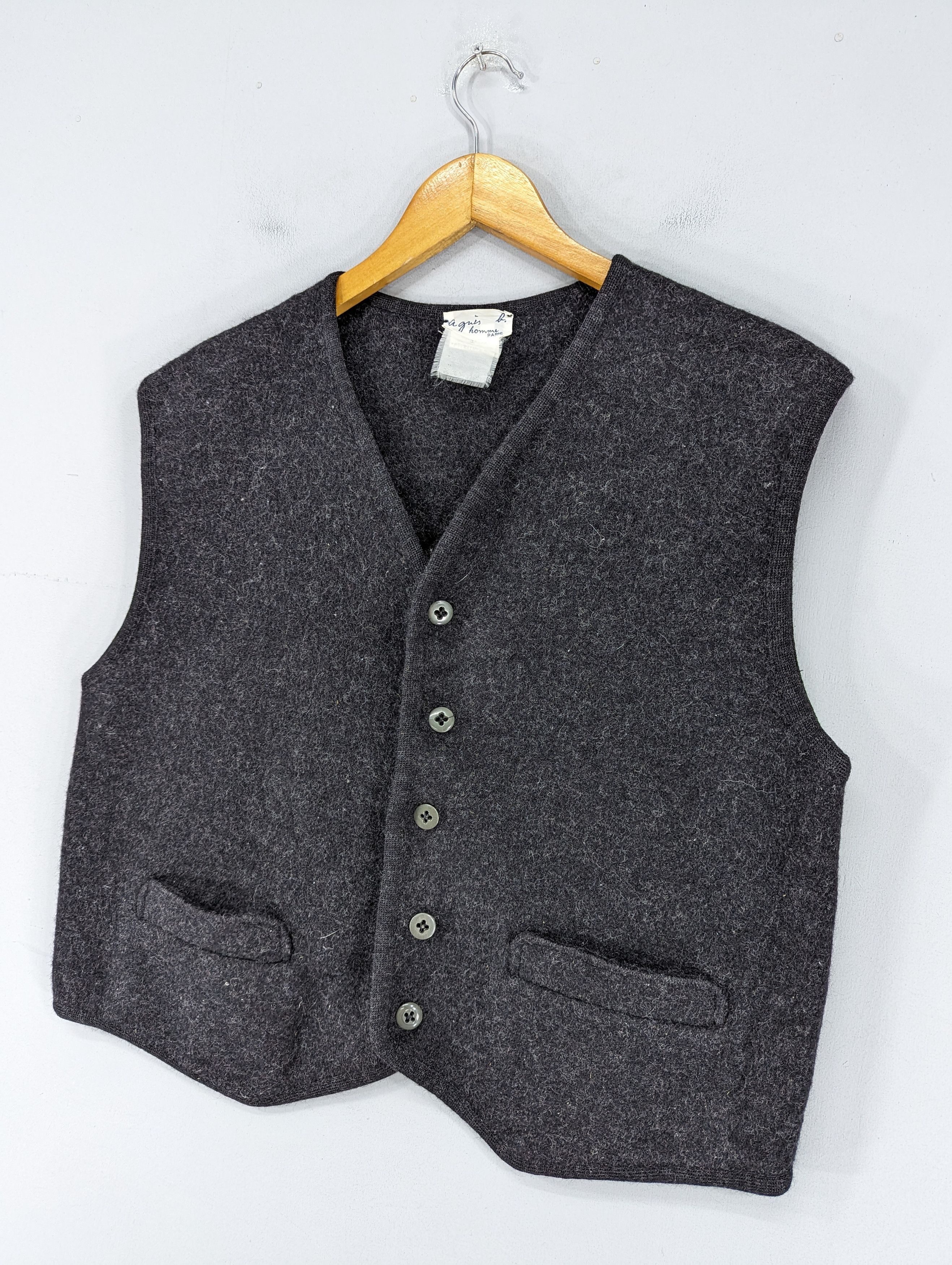 agnes b. 🔥RARE🔥Vintage Agnes B. Wool Button Ups Vest Jacket Size US S / EU 44-46 / 1 - 3 Thumbnail
