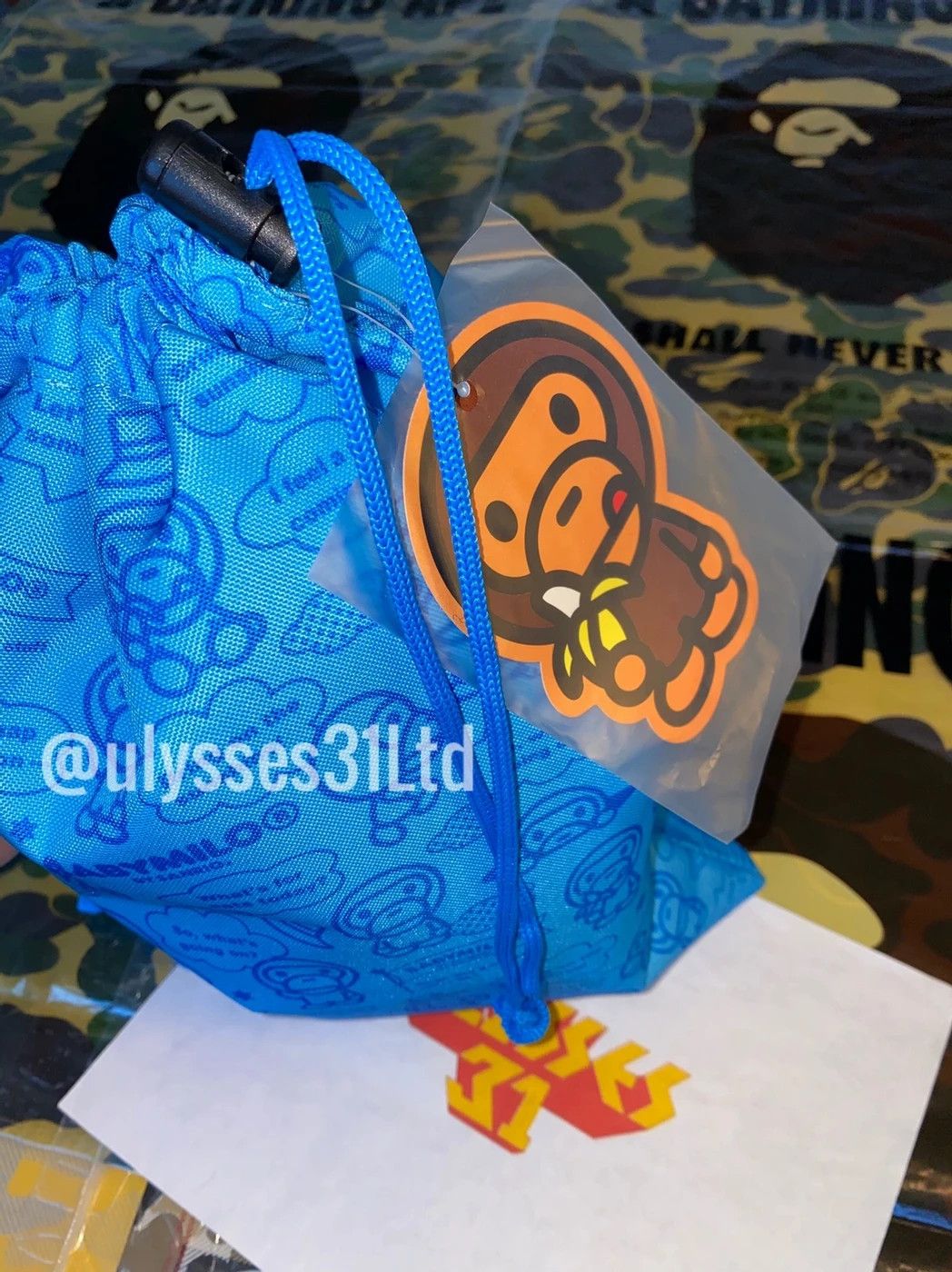 Bape Bape Baby Milo Drawstring Bag Size ONE SIZE - 2 Thumbnail