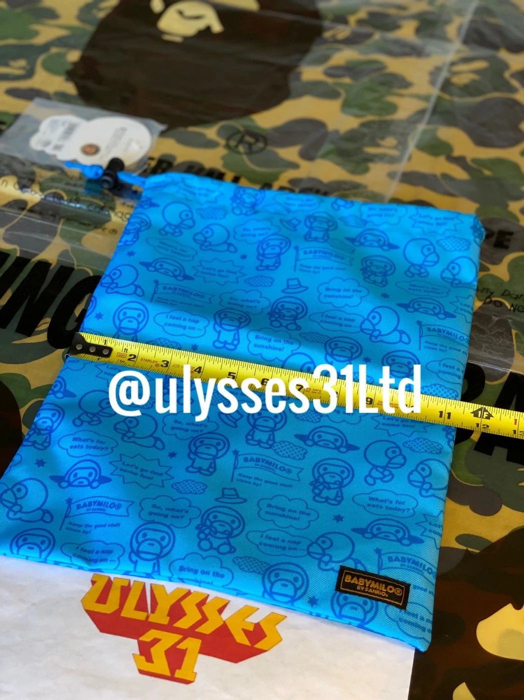 Bape Bape Baby Milo Drawstring Bag Size ONE SIZE - 7 Thumbnail