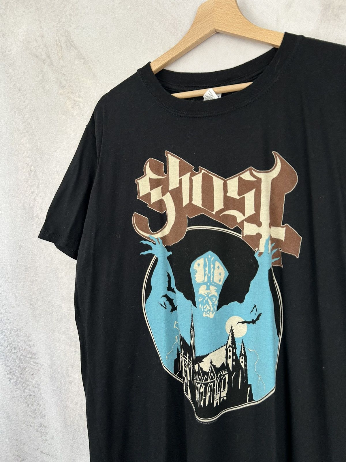 Band Tees × Vintage Vintage Ghost Rock Band Tee Hardcore Black Metal Rare Size US L / EU 52-54 / 3 - 3 Thumbnail
