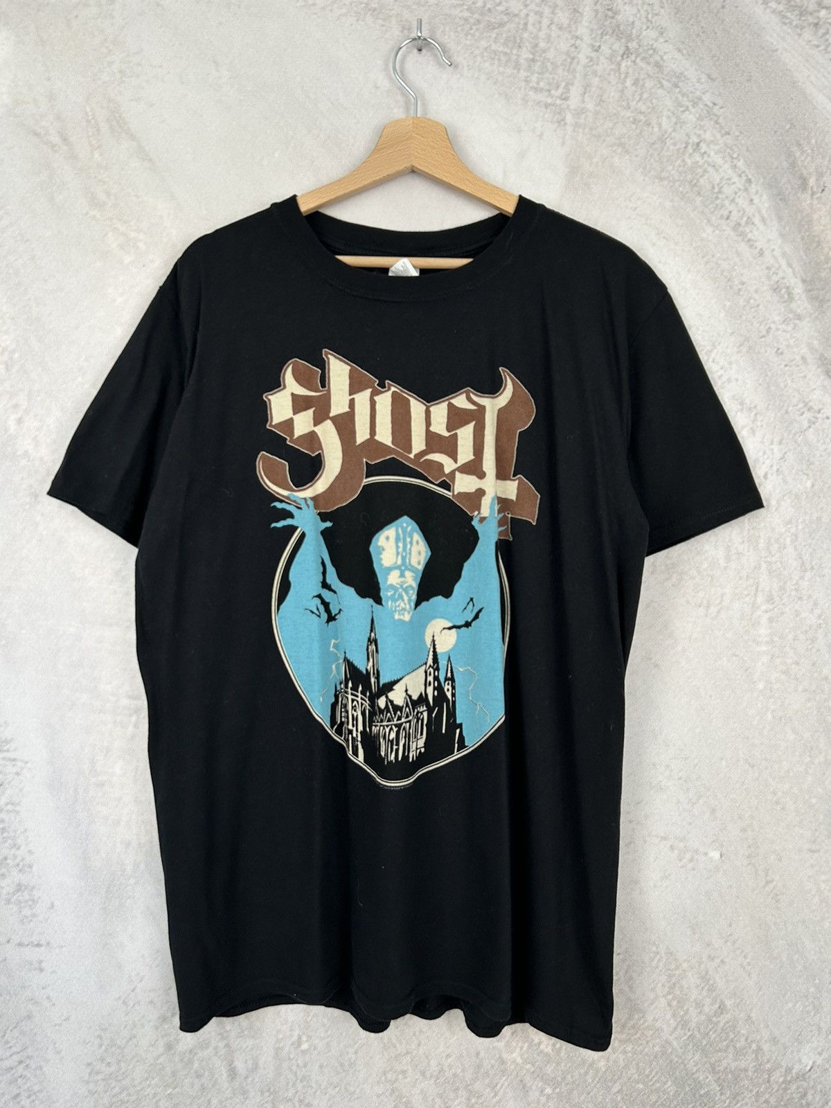 Band Tees × Vintage Vintage Ghost Rock Band Tee Hardcore Black Metal Rare Size US L / EU 52-54 / 3 - 1 Thumbnail