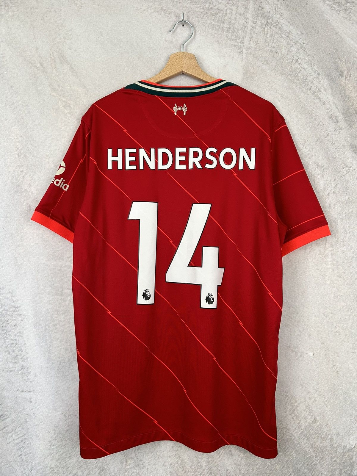Nike Liverpool FC #14 Henderson Nike Soccer Jersey Football Retro Size US XL / EU 56 / 4 - 1 Thumbnail