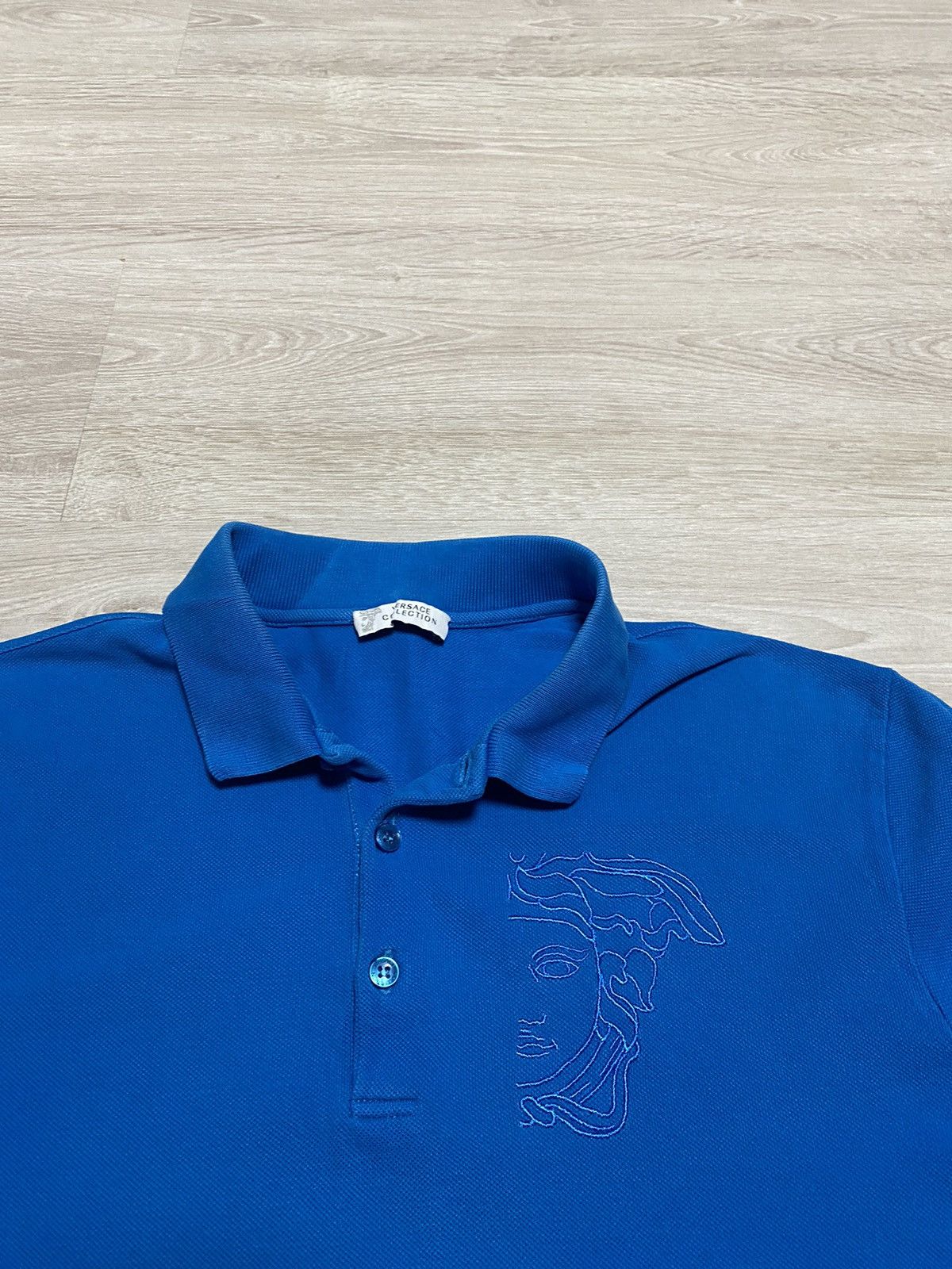 Versace Vintage Versace Polo sz M Blue Size US M / EU 48-50 / 2 - 3 Thumbnail