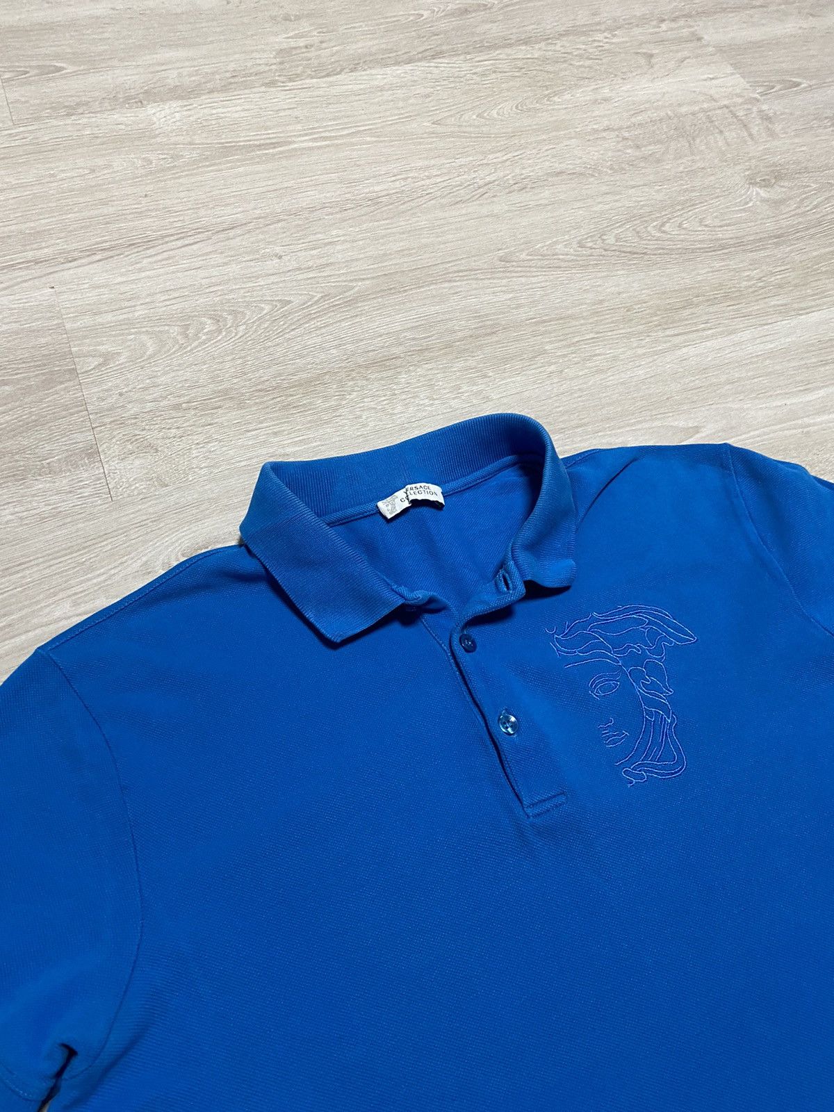 Versace Vintage Versace Polo sz M Blue Size US M / EU 48-50 / 2 - 1 Thumbnail