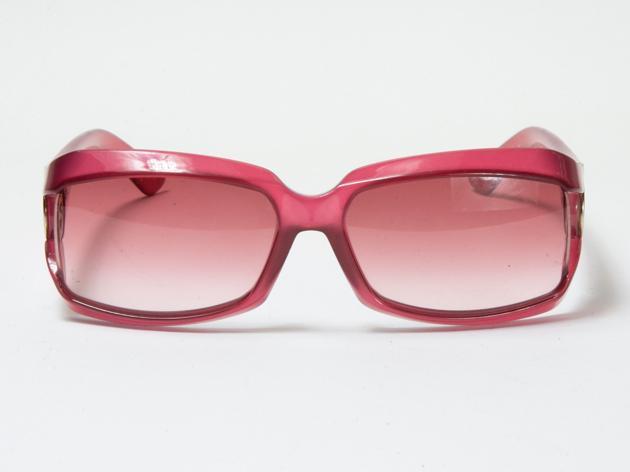 Gucci VINTAGE RED SUNGLASSES WITH GOLDEN LOGOS Size ONE SIZE - 3 Thumbnail