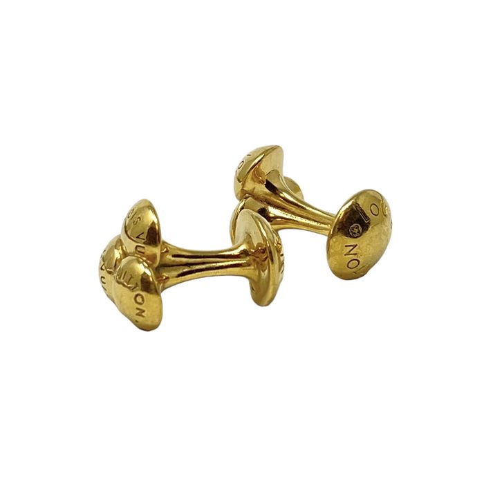 LOUIS VUITTON Clou Rivet Cufflinks Gold 142713