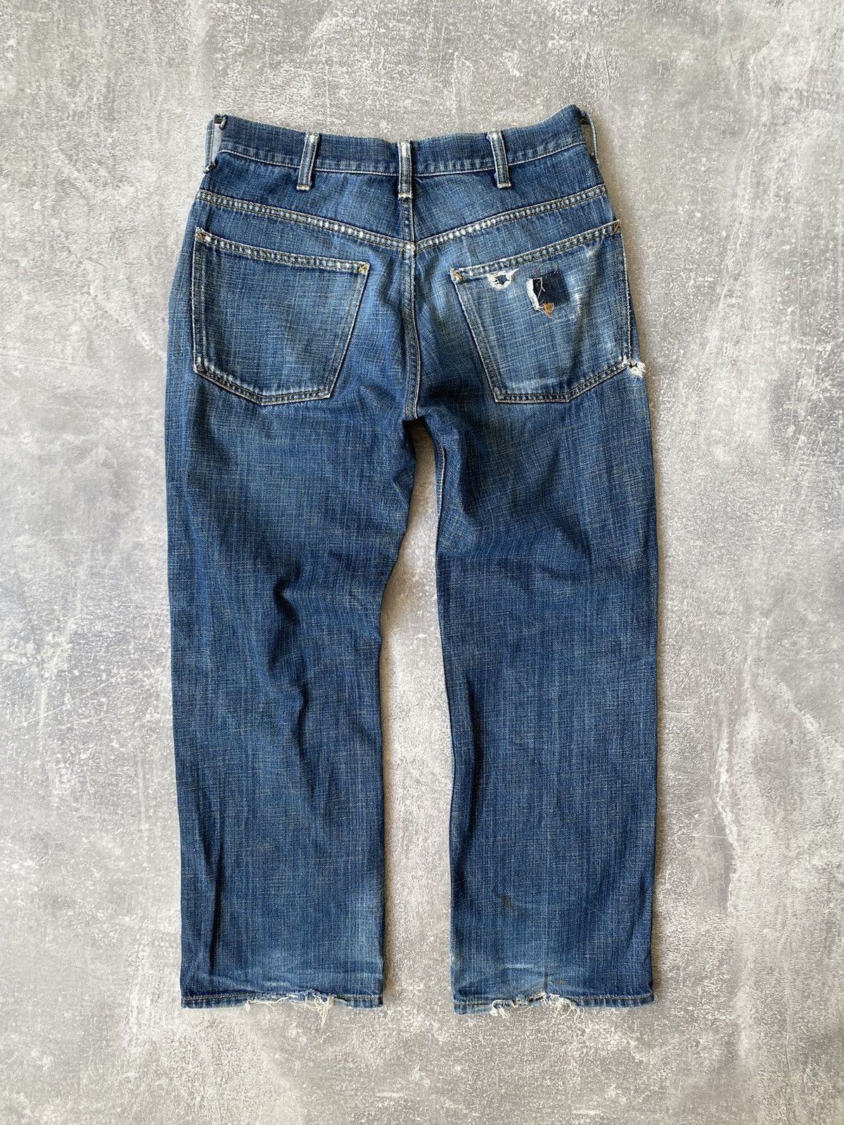 Carhartt × Vintage Vintage Carhartt Distressed Trashed Denim Pants Size US 30 / EU 46 - 6 Thumbnail