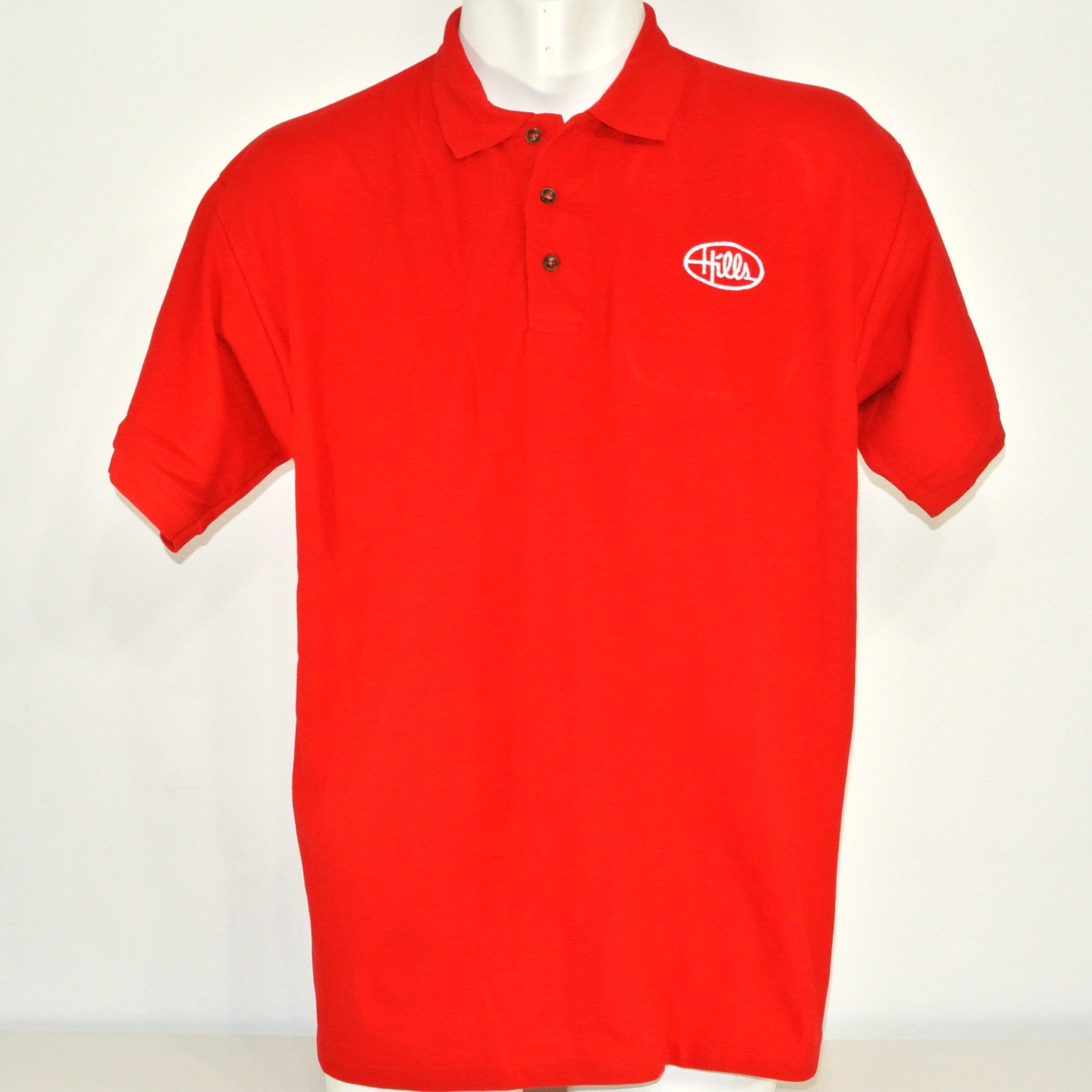 Mando HILLS Department Store Employee Uniform Red Polo Shirt | Grailed