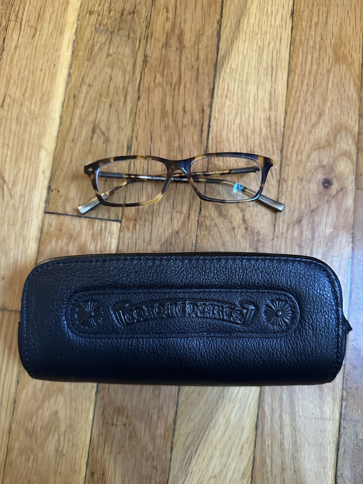 Chrome Hearts DILF II Tortoise Silver Prescription Glasses FULL SET