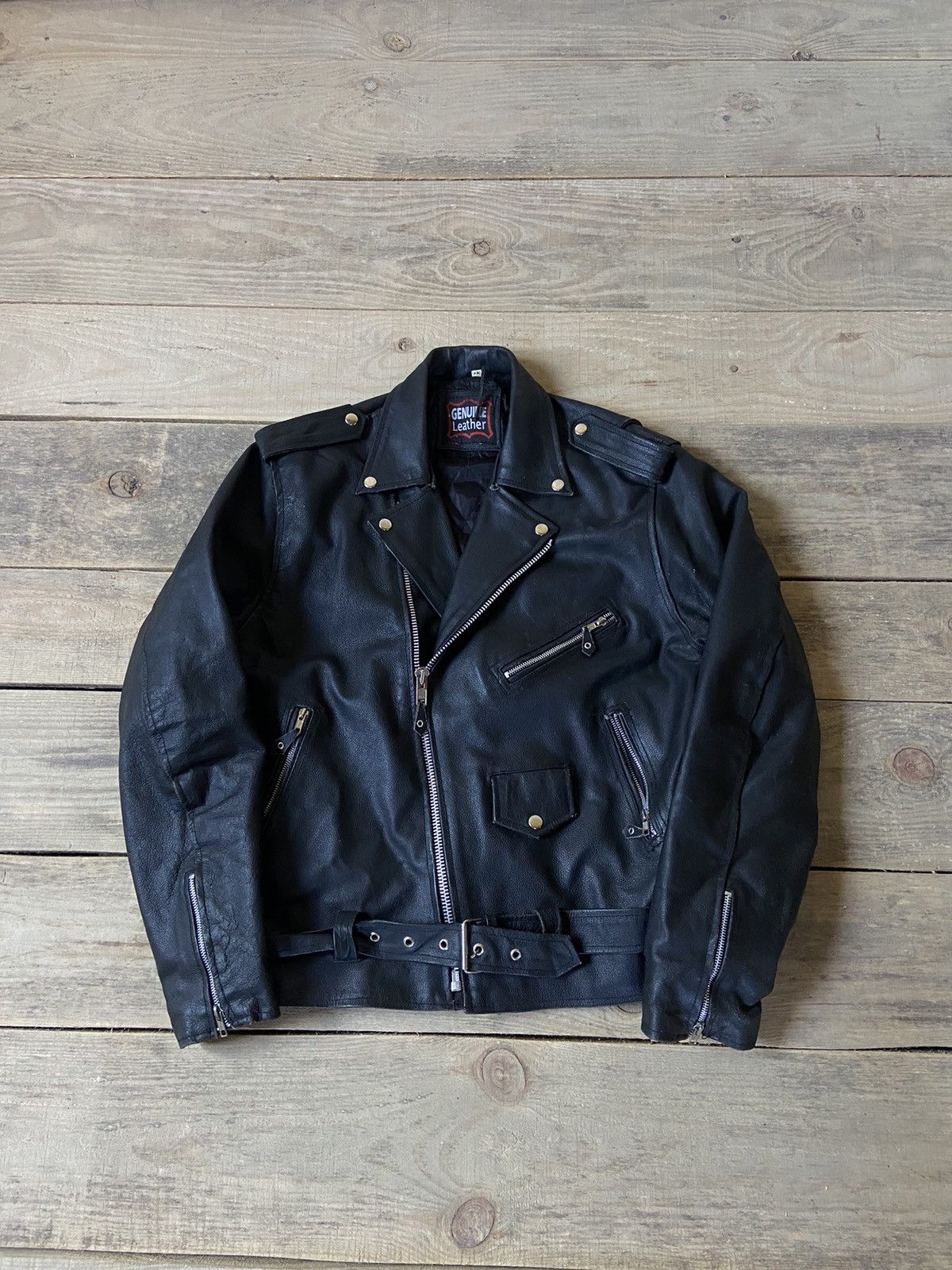 Vintage Vintage Leather Biker Jacket Size US M / EU 48-50 / 2 - 1 Thumbnail