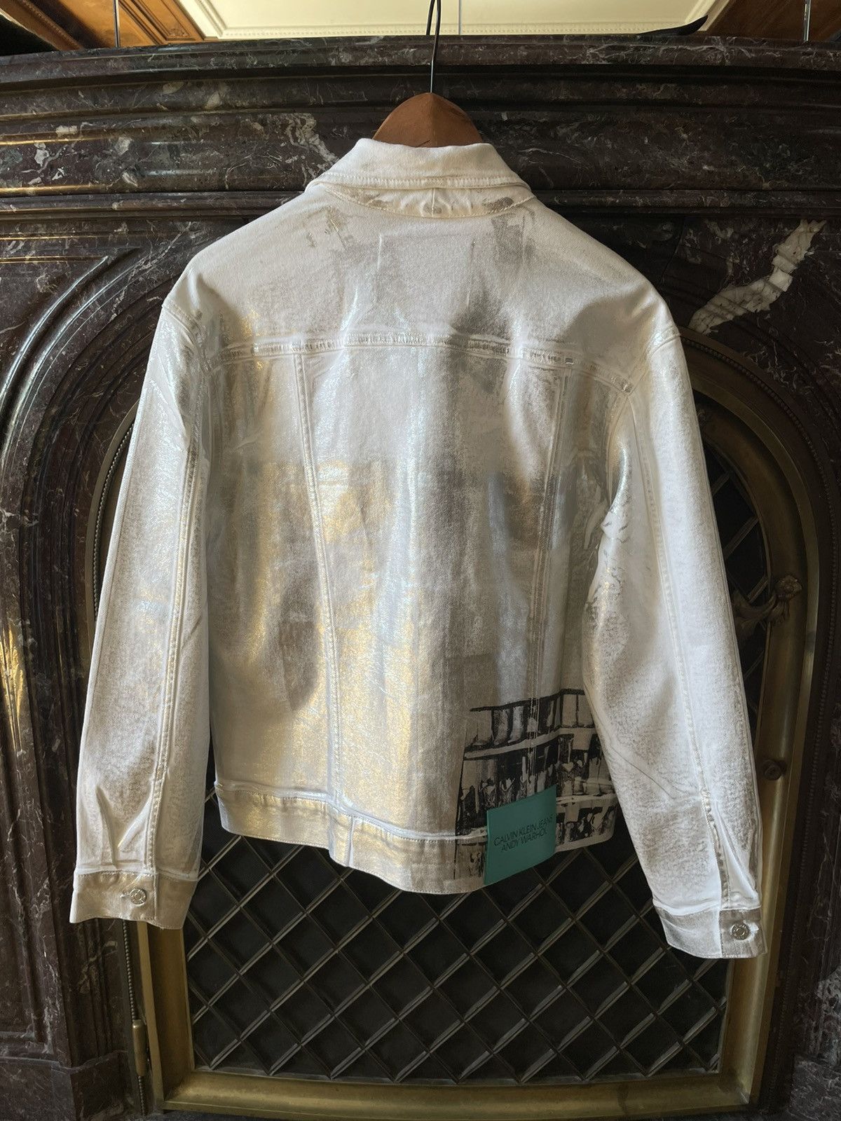 Calvin Klein 205W39NYC × Raf Simons Silver Waxed Warhol Denim Jacket Sample Size US M / EU 48-50 / 2 - 3 Thumbnail