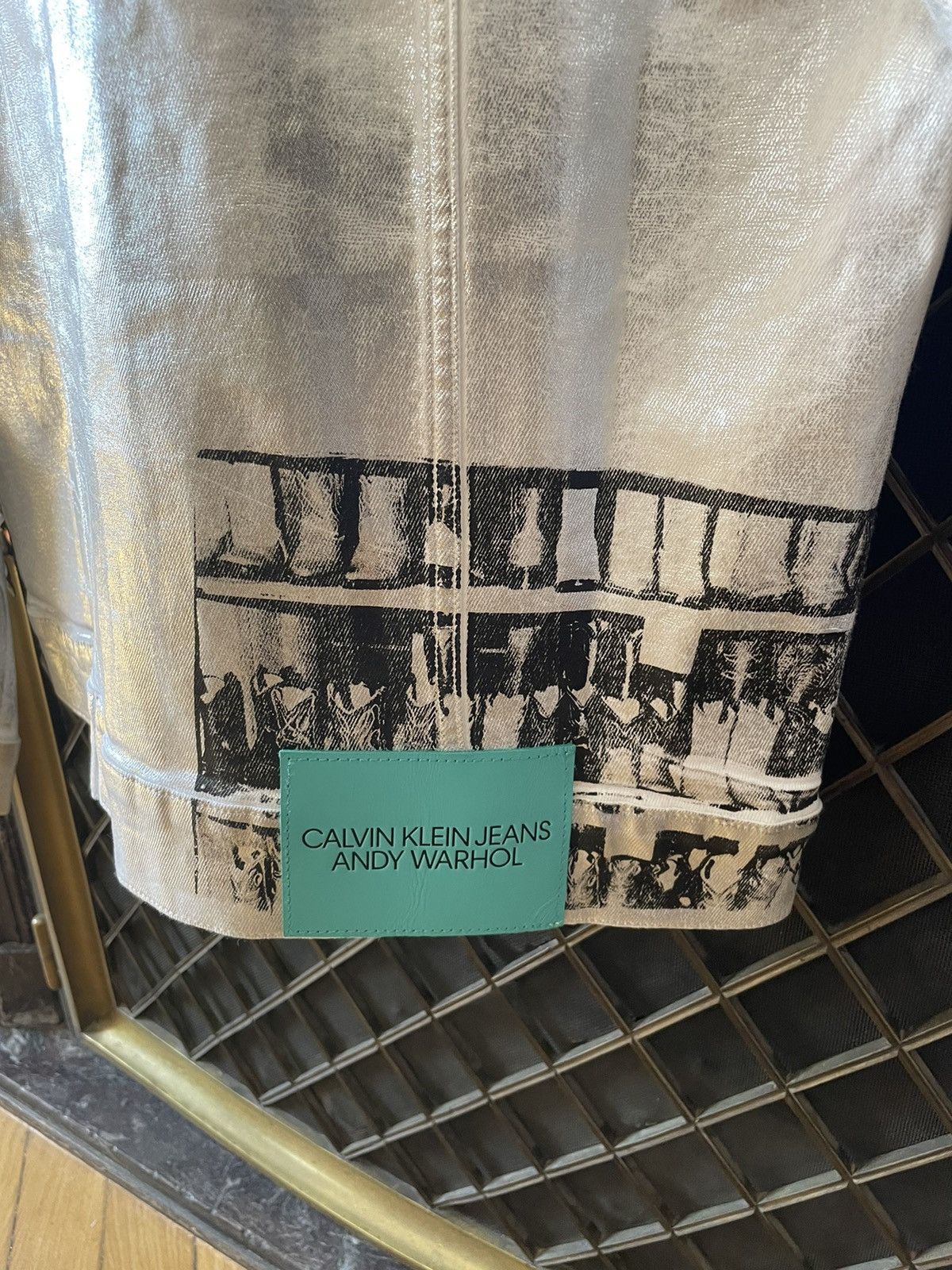 Calvin Klein 205W39NYC × Raf Simons Silver Waxed Warhol Denim Jacket Sample Size US M / EU 48-50 / 2 - 4 Thumbnail