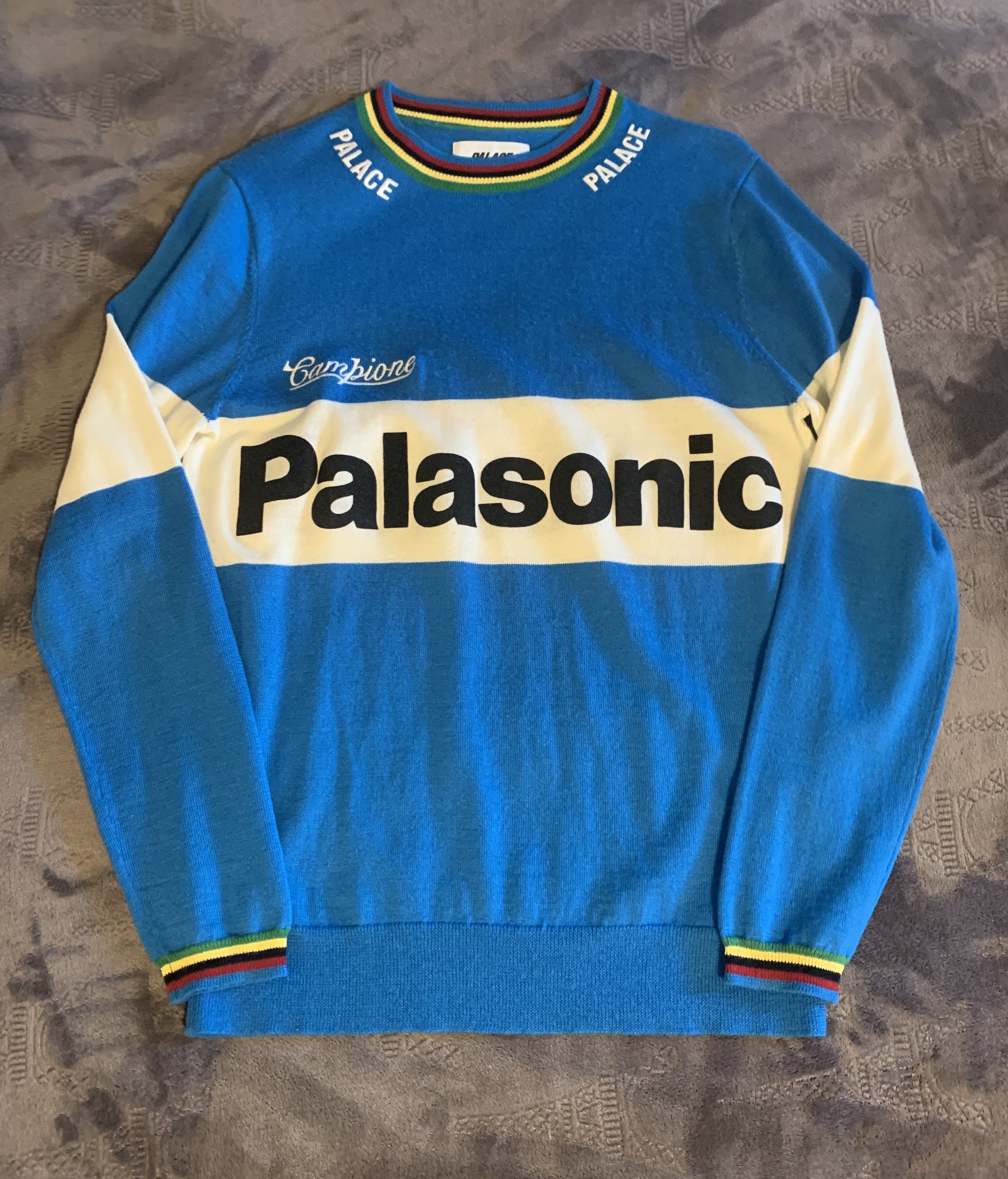 Image of Palace Skateboards Palasonic Knit 2016 - Blue, Size Small, Men's