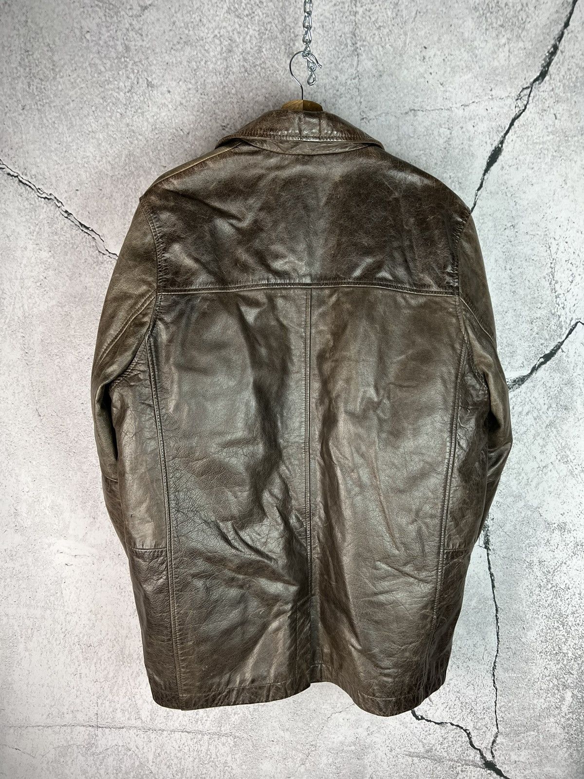 Vintage Vintage avant garde leather coat Size US M / EU 48-50 / 2 - 2 Thumbnail