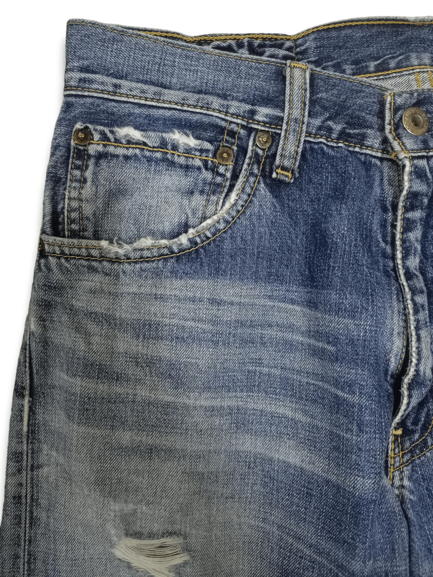 Levi's Vintage 90s Levis 503 Blue Wash Distressed Baggy Style Jeans Size US 30 / EU 46 - 4 Thumbnail