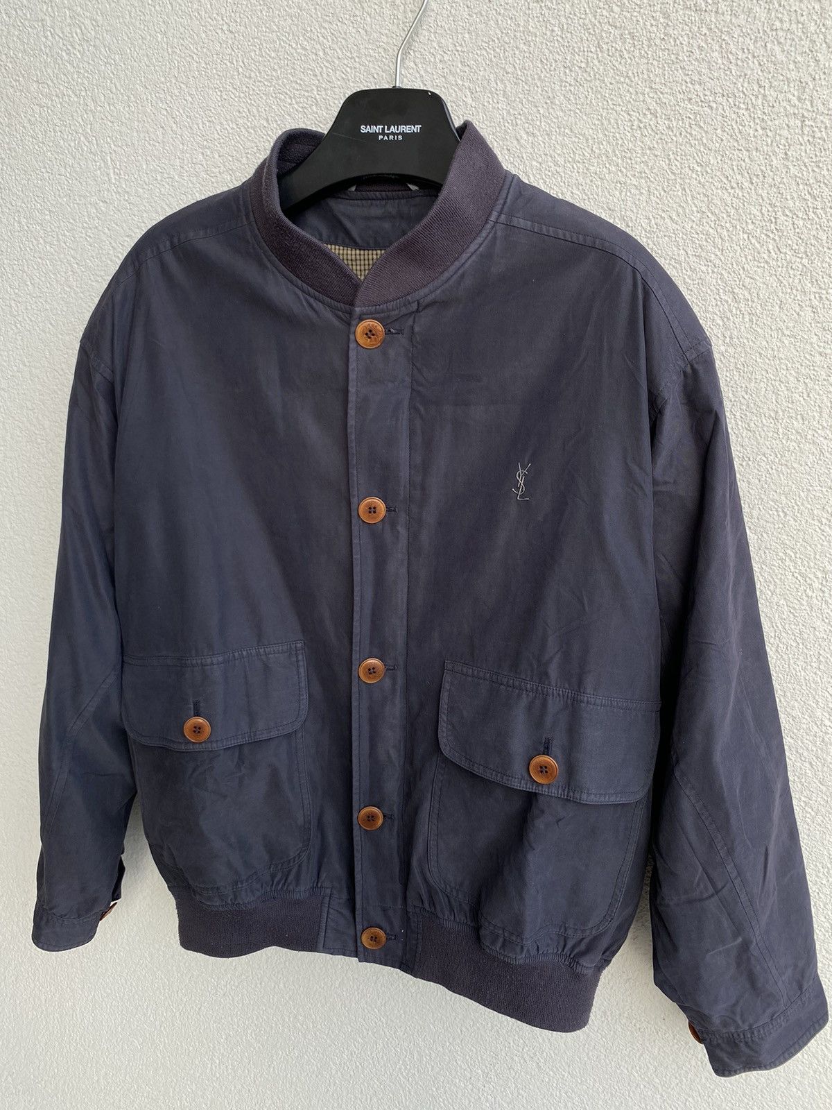 Yves Saint Laurent 90s YSL Jacket Bomber Jacket Soft Size US M / EU 48-50 / 2 - 8 Thumbnail