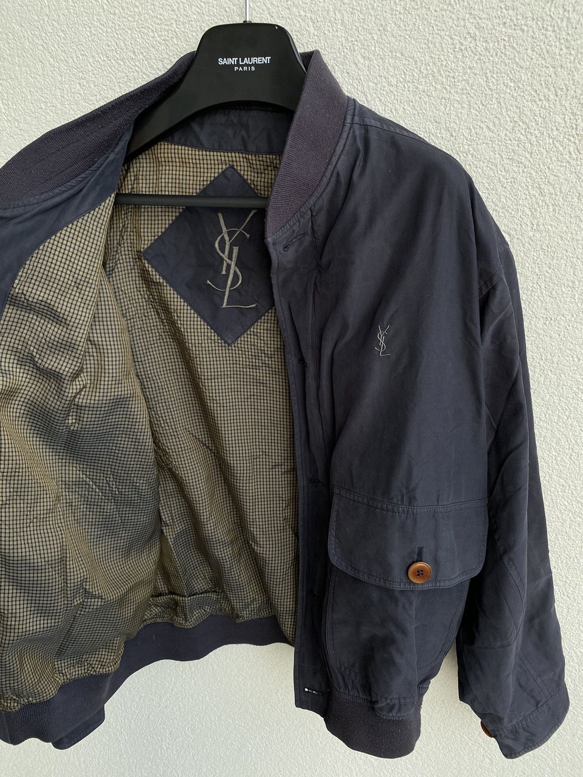 Yves Saint Laurent 90s YSL Jacket Bomber Jacket Soft Size US M / EU 48-50 / 2 - 1 Thumbnail