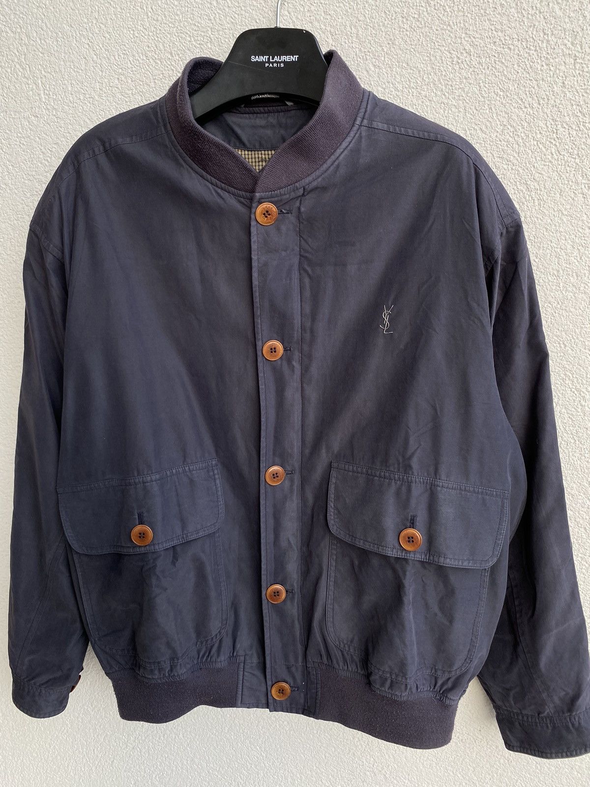 Yves Saint Laurent 90s YSL Jacket Bomber Jacket Soft Size US M / EU 48-50 / 2 - 2 Thumbnail