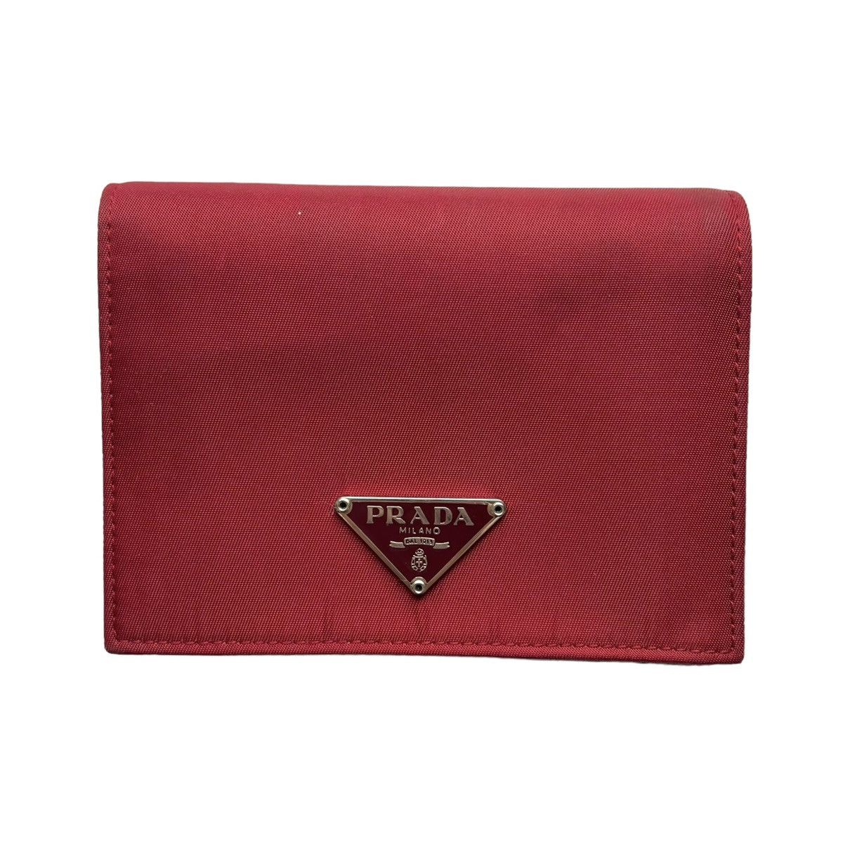 image of Prada Nylon Bifold Wallet in Red, Men's