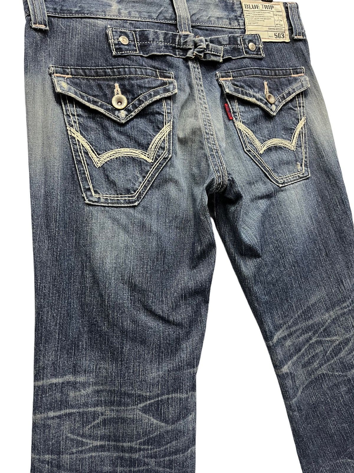 Edwin INSANE FLARE🔥VTG EDWIN 503 Distressed Buckle Back Low Rise Size 30" / US 8 / IT 44 - 10 Thumbnail
