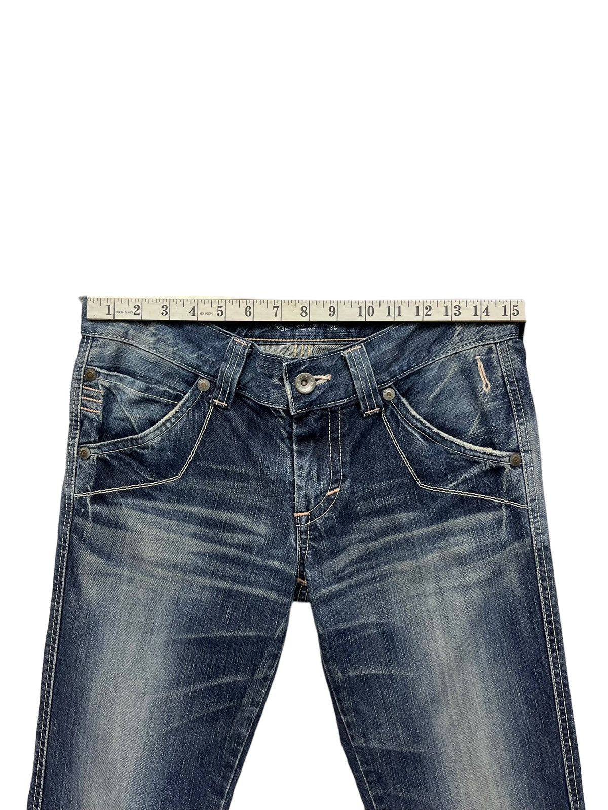 Edwin INSANE FLARE🔥VTG EDWIN 503 Distressed Buckle Back Low Rise Size 30" / US 8 / IT 44 - 18 Thumbnail
